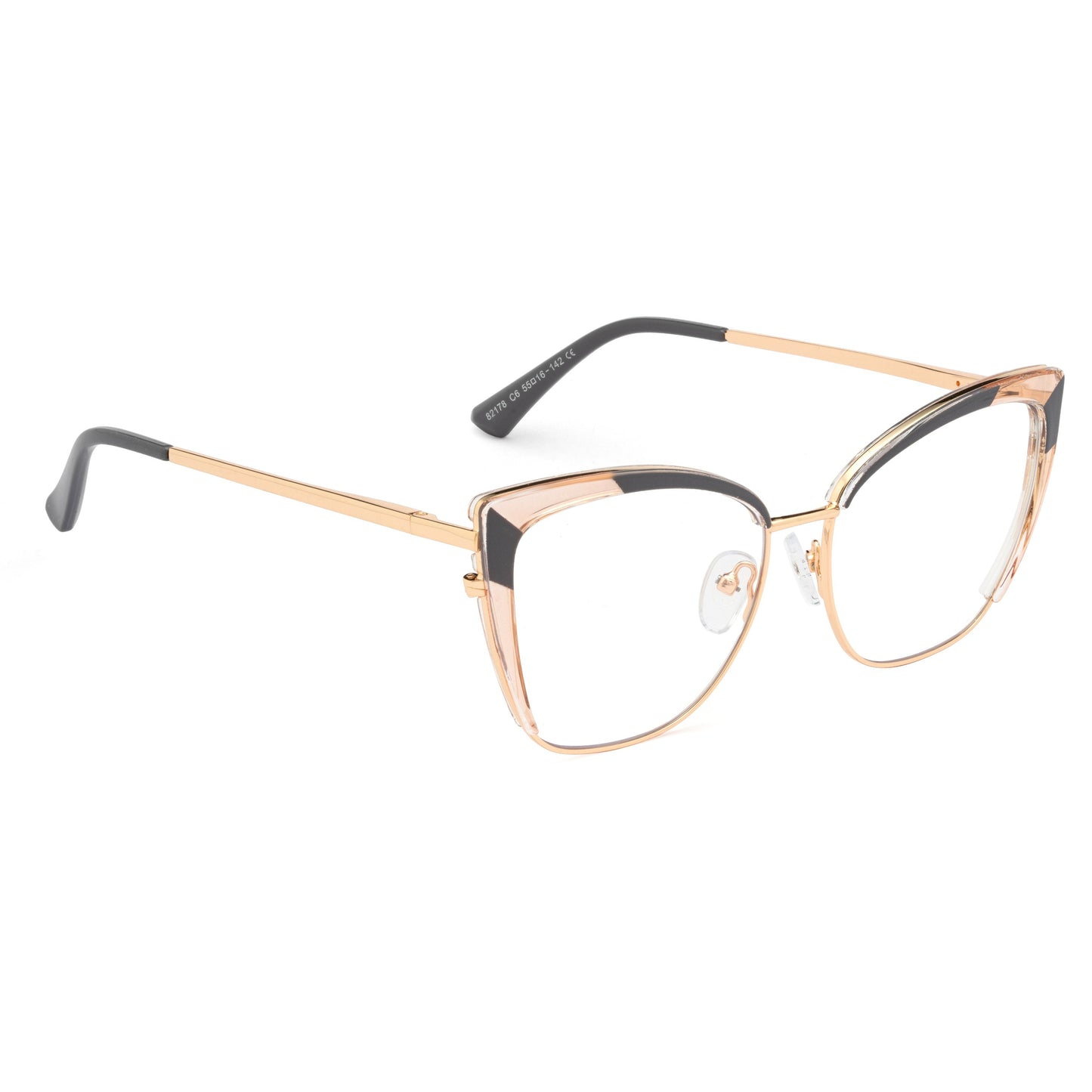 PERKEY Full Rim Cat Eye Blue Light Cut & Antiglare Computer Eyeglasses For Women | Stylish | - OPTL0018-C2