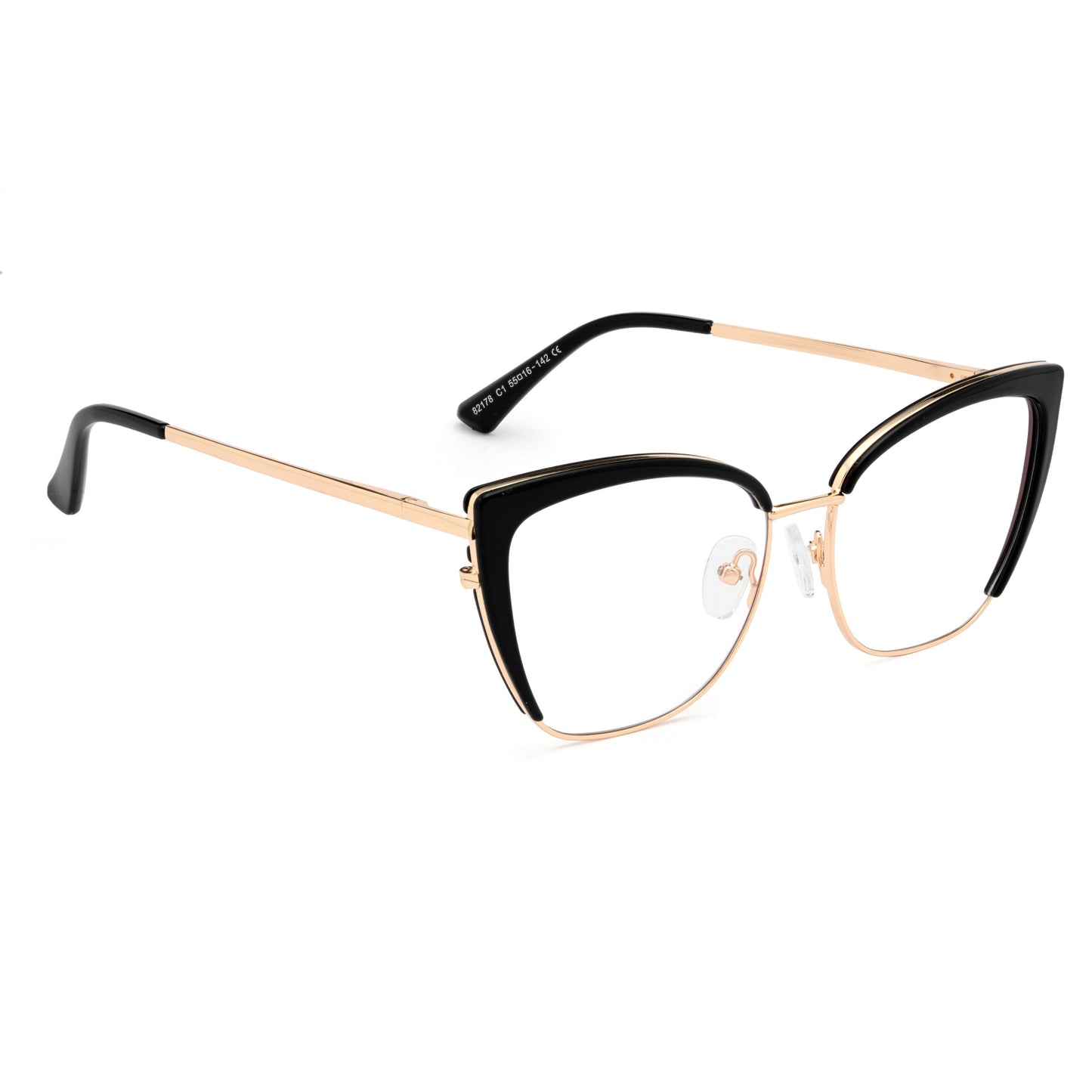 PERKEY Full Rim Cat Eye Blue Light Cut & Antiglare Computer Eyeglasses For Women | Stylish | - OPTL0018-C1