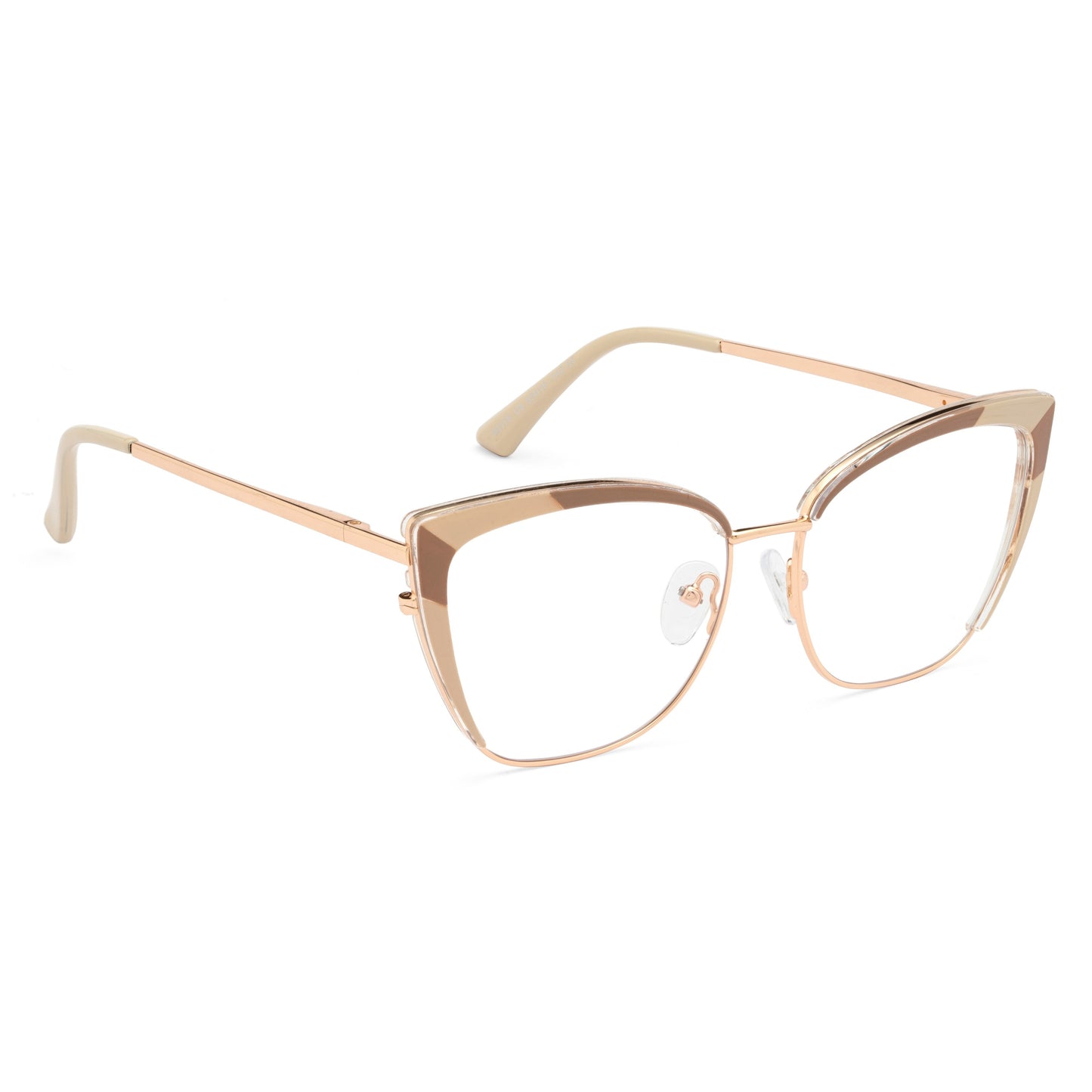 PERKEY Full Rim Cat Eye Blue Light Cut & Antiglare Computer Eyeglasses For Women | Stylish | - OPTL0018-C3