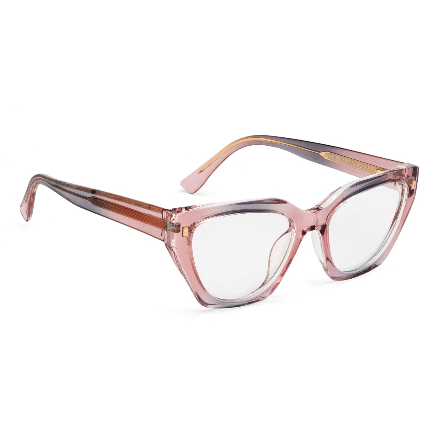 PERKEY Full Rim Cat Eye Blue Light Cut & Antiglare Computer Eyeglasses For Women | Bold Style | - OPTL0017-C3