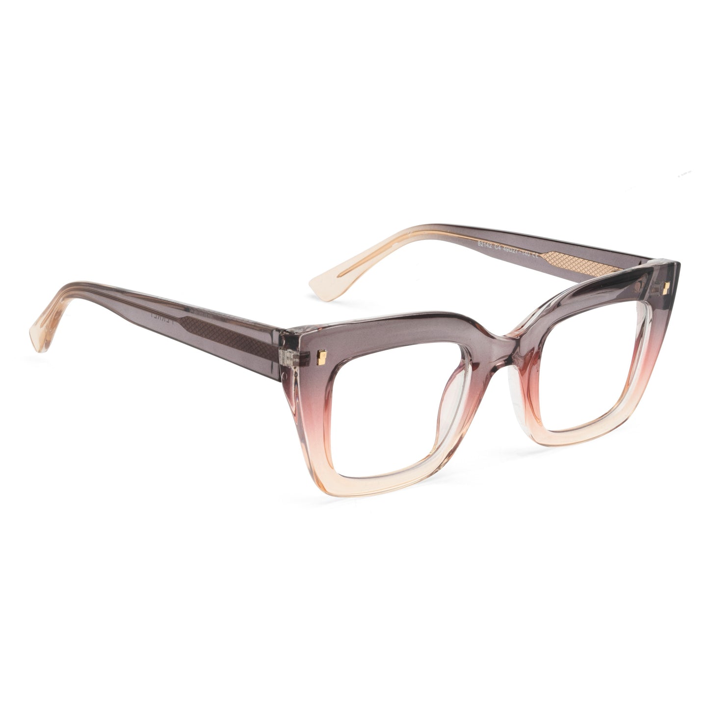 PERKEY Full Rim Retro Square Blue Light Cut & Antiglare Computer Eyeglasses For Women | Bold Style | - OPTL0016-C4