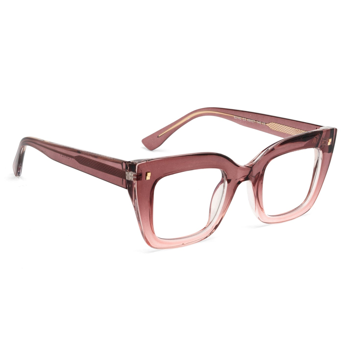 PERKEY Full Rim Retro Square Blue Light Cut & Antiglare Computer Eyeglasses For Women | Bold Style | - OPTL0016-C3