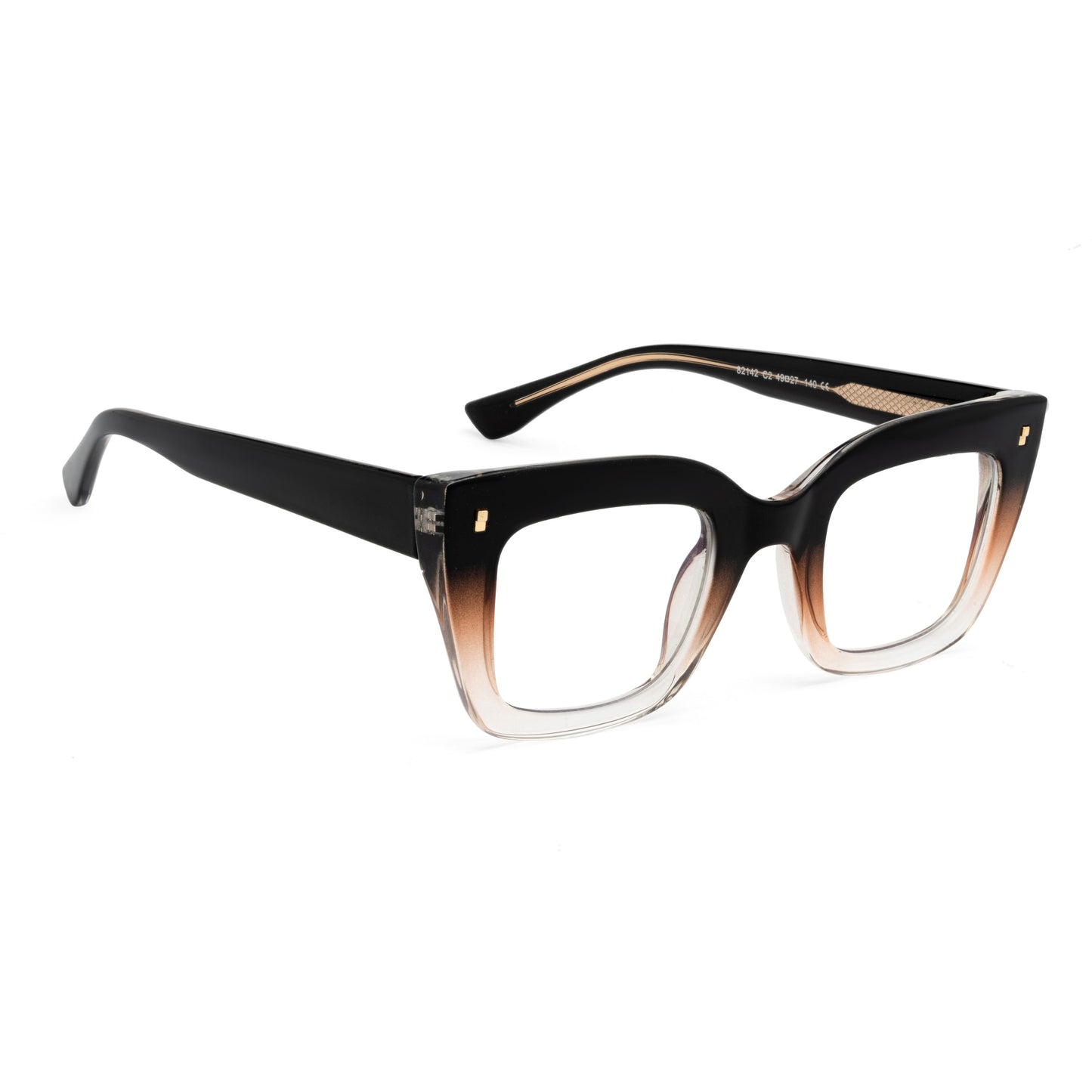 PERKEY Full Rim Retro Square Blue Light Cut & Antiglare Computer Eyeglasses For Women | Bold Style | - OPTL0016-C2
