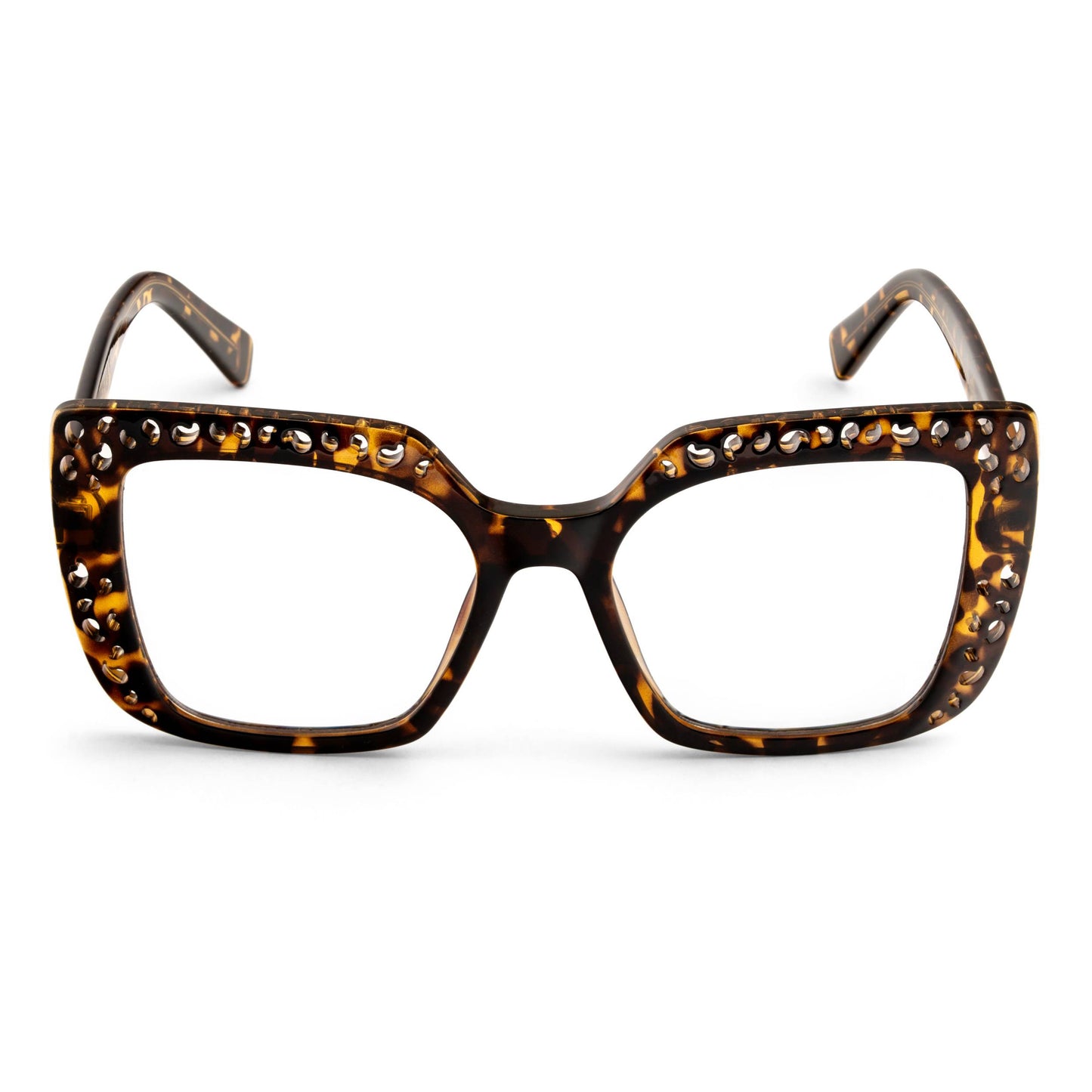 PERKEY Square Full Rim Blue Cut Light Glasses for Women - OPTL0020-C2
