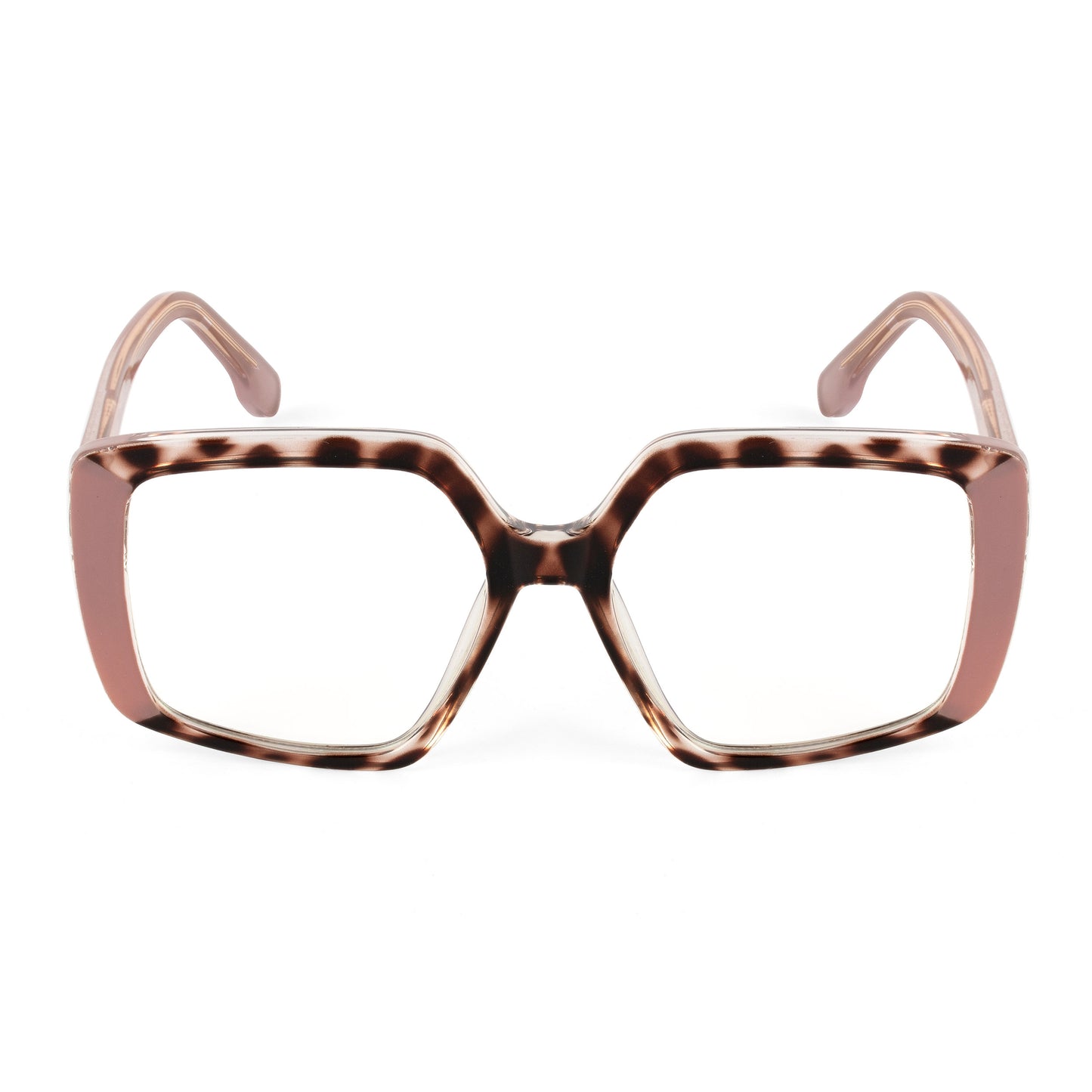 PERKEY Full Rim Square-Oversized Transparent Computer Blue Cut Spectacles Frames Men Women - OPTL007-C2