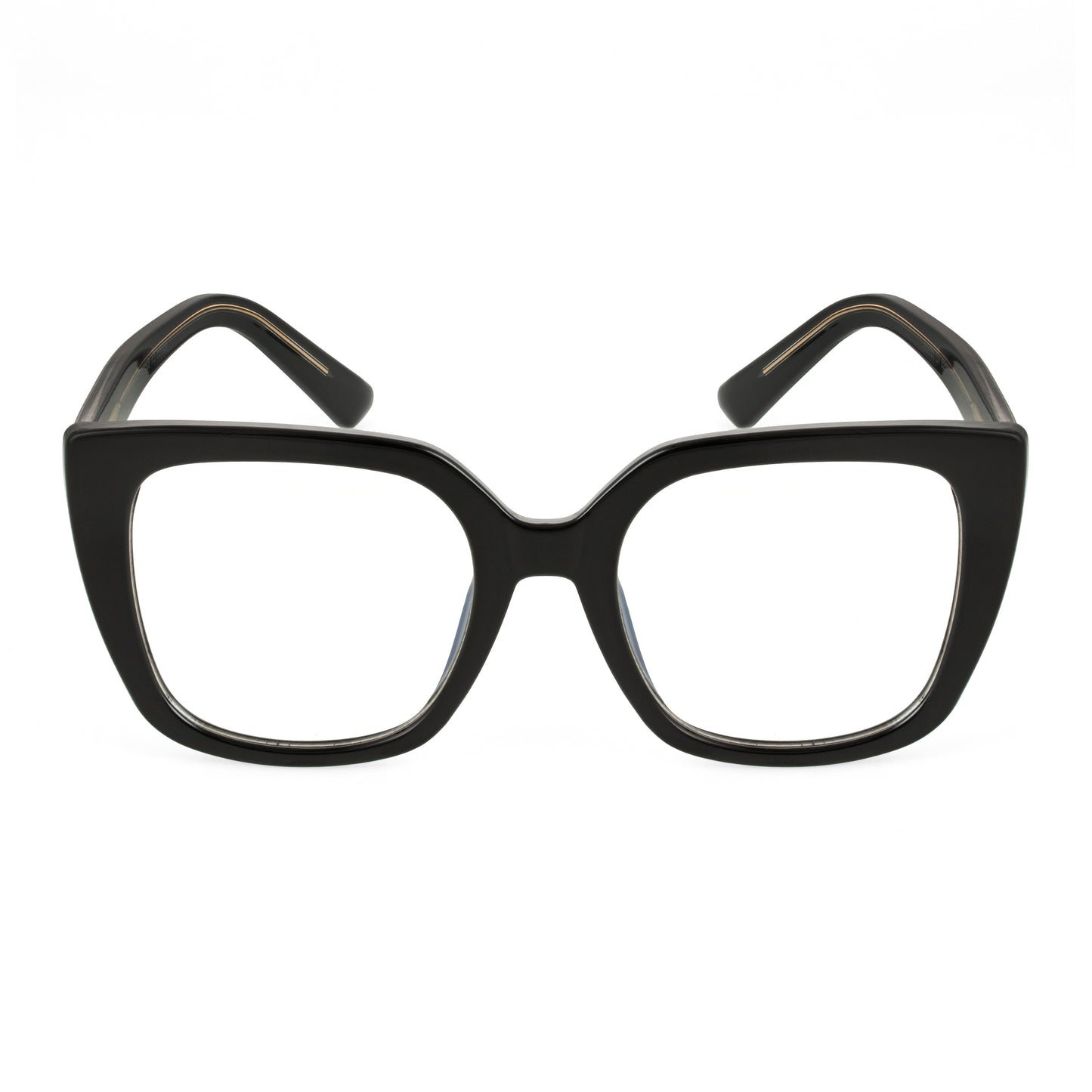 PERKEY Full Rim Square-Oversized Computer Glasses For Eye Protection Spectacles Frames Men Women - OPTL002-C1