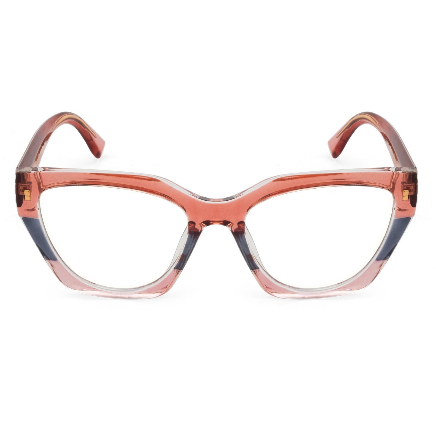 PERKEY Full Rim Cat Eye Blue Light Cut & Antiglare Computer Eyeglasses For Women | Bold Style | - OPTL0017-C2