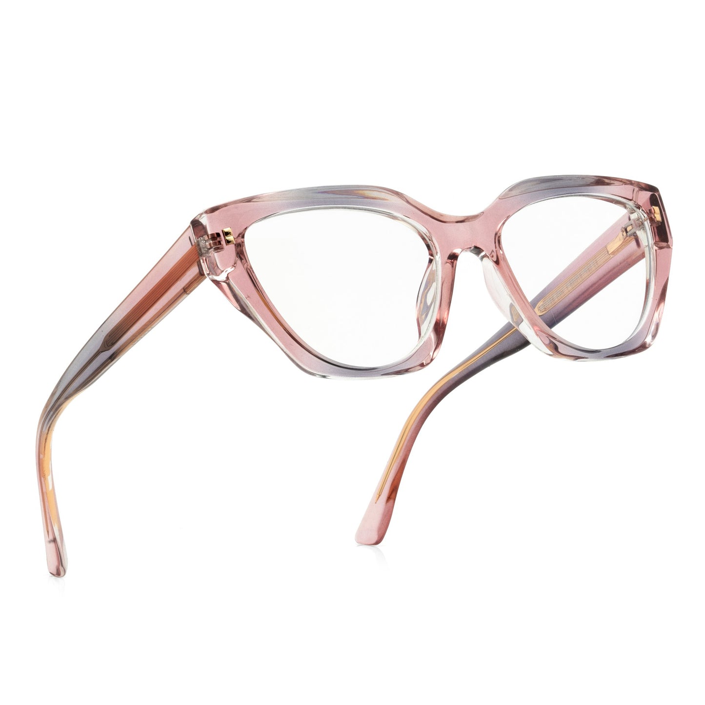 PERKEY Full Rim Cat Eye Blue Light Cut & Antiglare Computer Eyeglasses For Women | Bold Style | - OPTL0017-C3