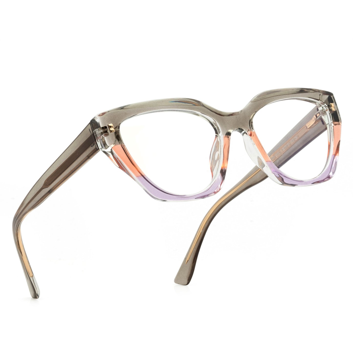 PERKEY Full Rim Cat Eye Blue Light Cut & Antiglare Computer Eyeglasses For Women | Bold Style | - OPTL0017-C1