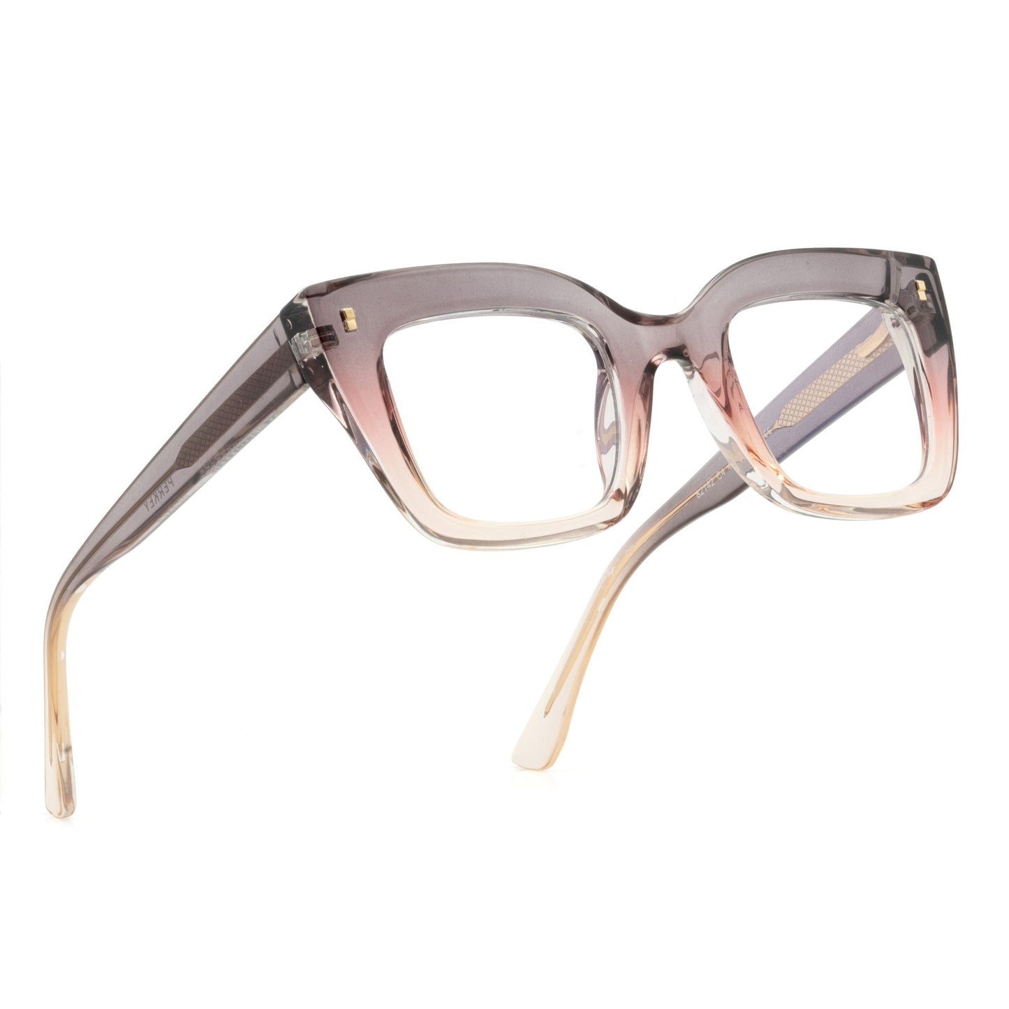 PERKEY Full Rim Retro Square Blue Light Cut & Antiglare Computer Eyeglasses For Women | Bold Style | - OPTL0016-C4