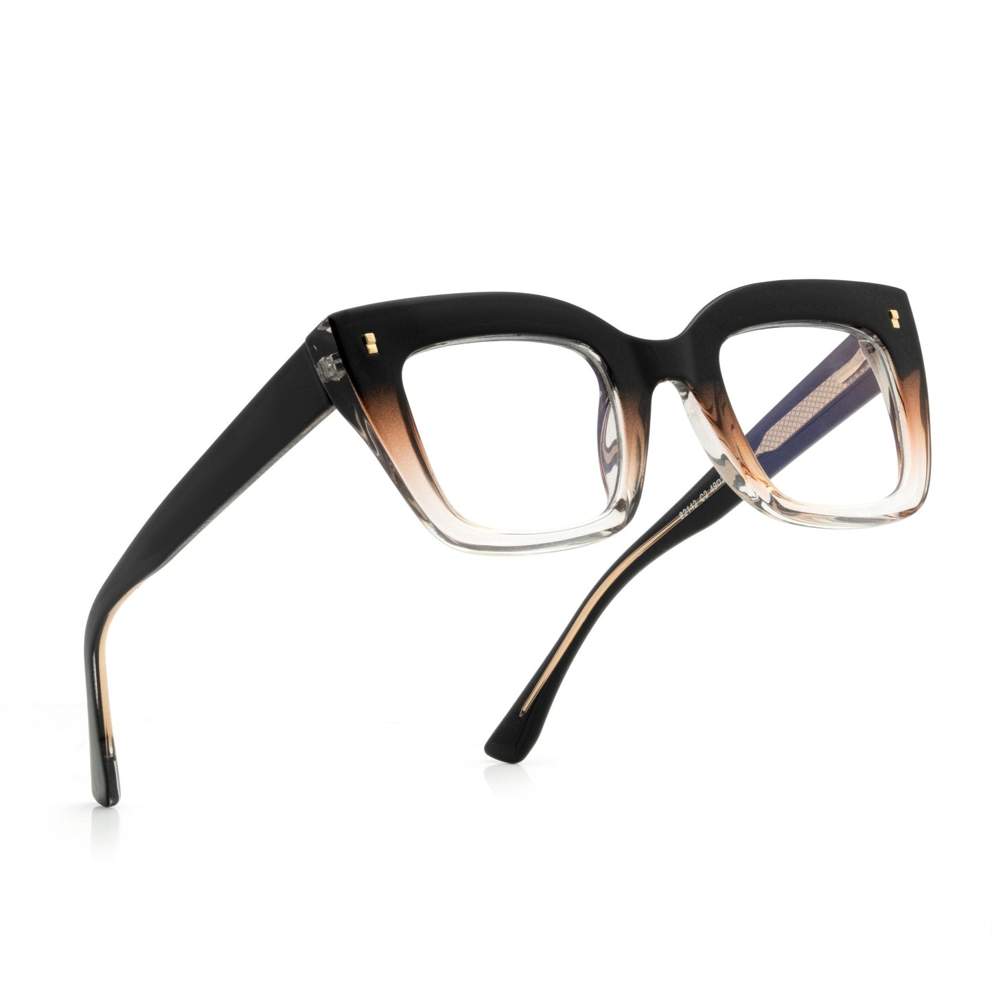 PERKEY Full Rim Retro Square Blue Light Cut & Antiglare Computer Eyeglasses For Women | Bold Style | - OPTL0016-C2