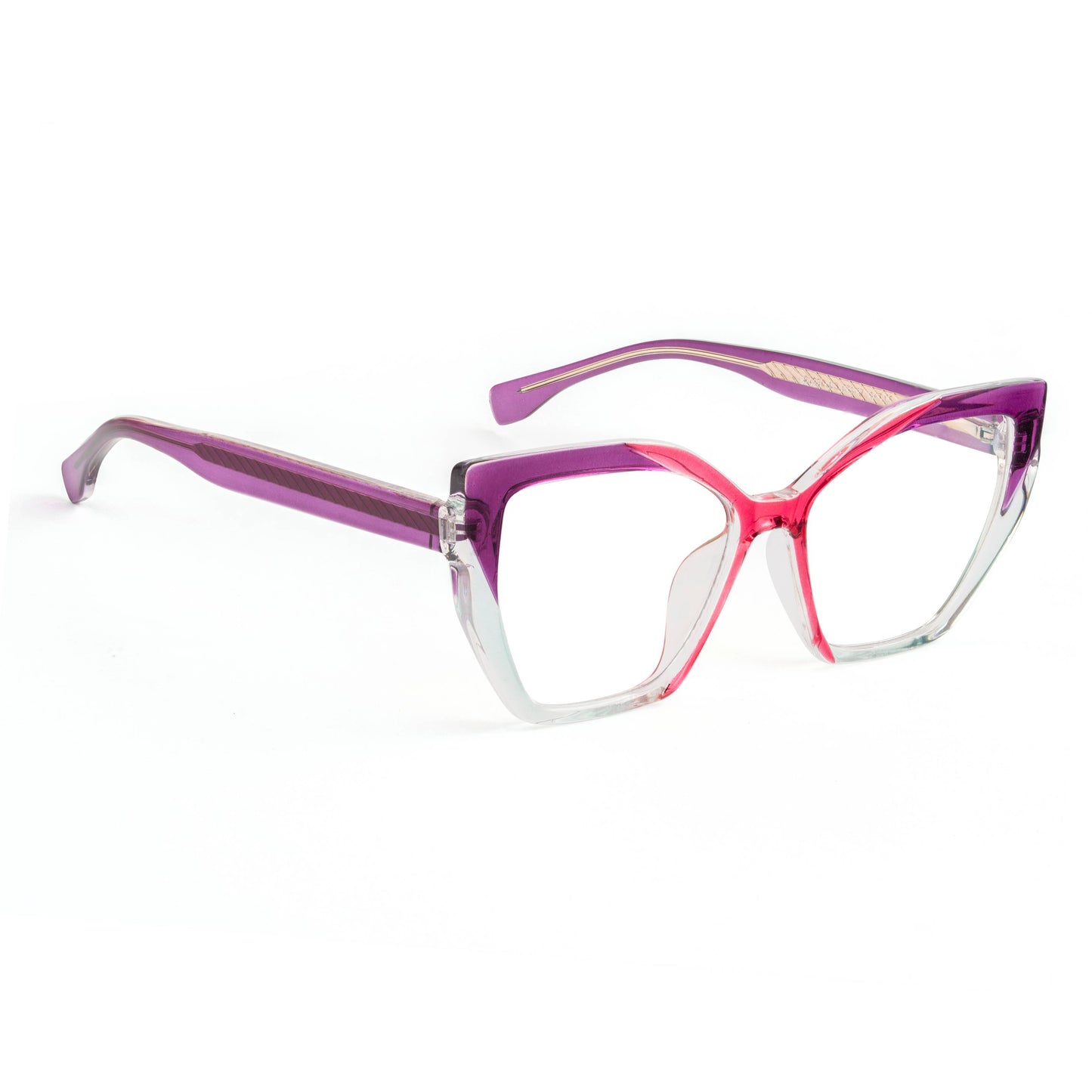 PERKEY Full Rim Square-Cat Eye Blue Light Blocking glasses Spectacles Frames Women - OPTL0011-C3