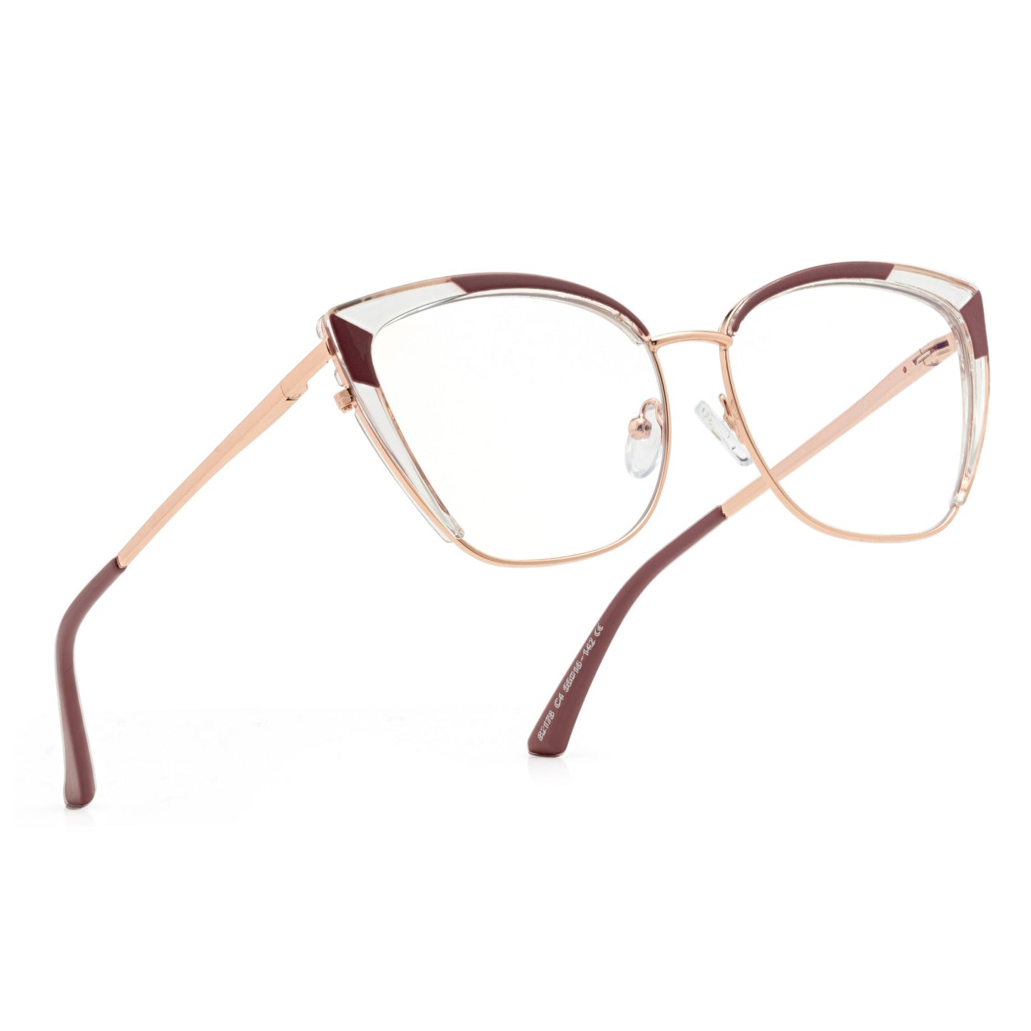 PERKEY Full Rim Cat Eye Blue Light Cut & Antiglare Computer Eyeglasses For Women | Stylish | - OPTL0018-C4