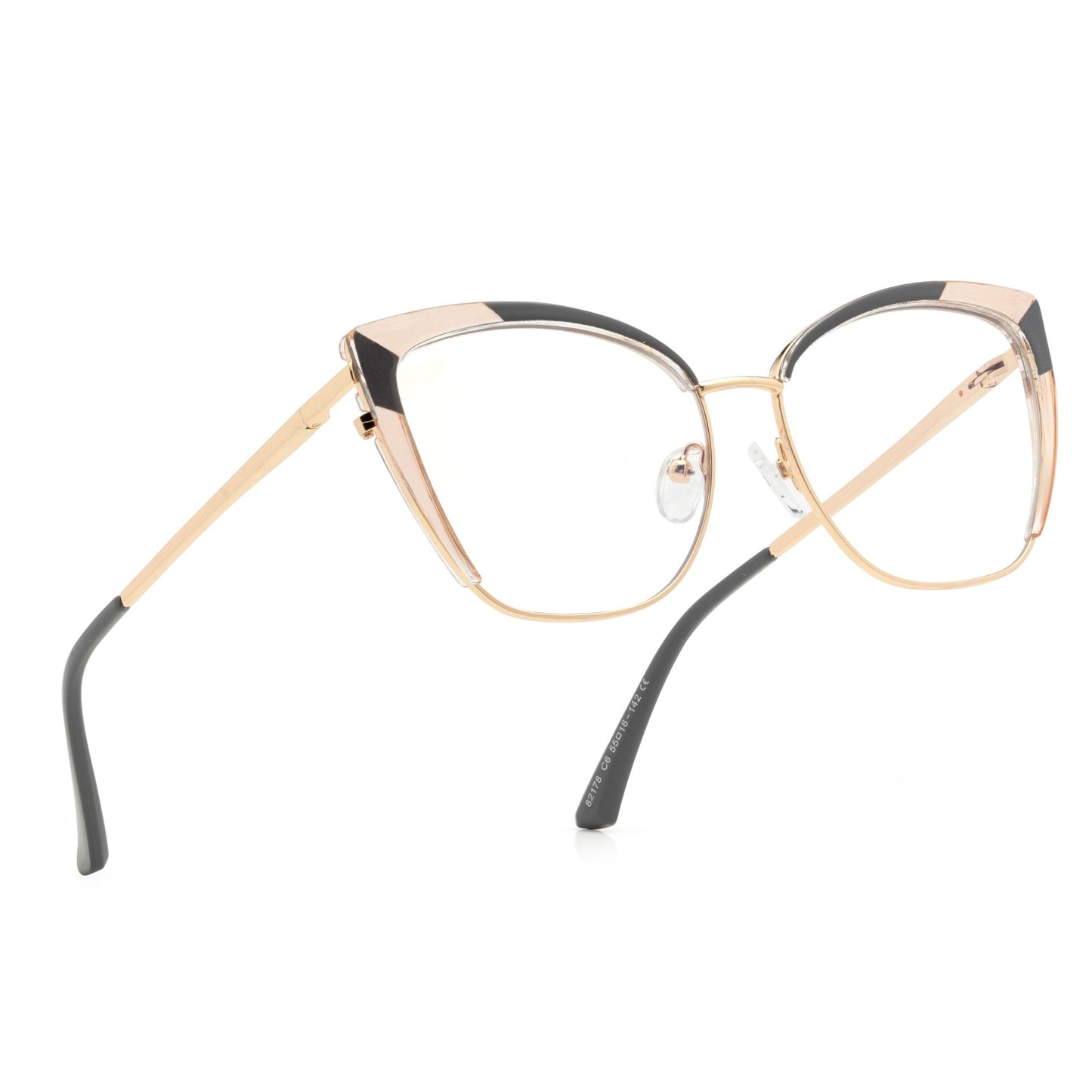 PERKEY Full Rim Cat Eye Blue Light Cut & Antiglare Computer Eyeglasses For Women | Stylish | - OPTL0018-C2