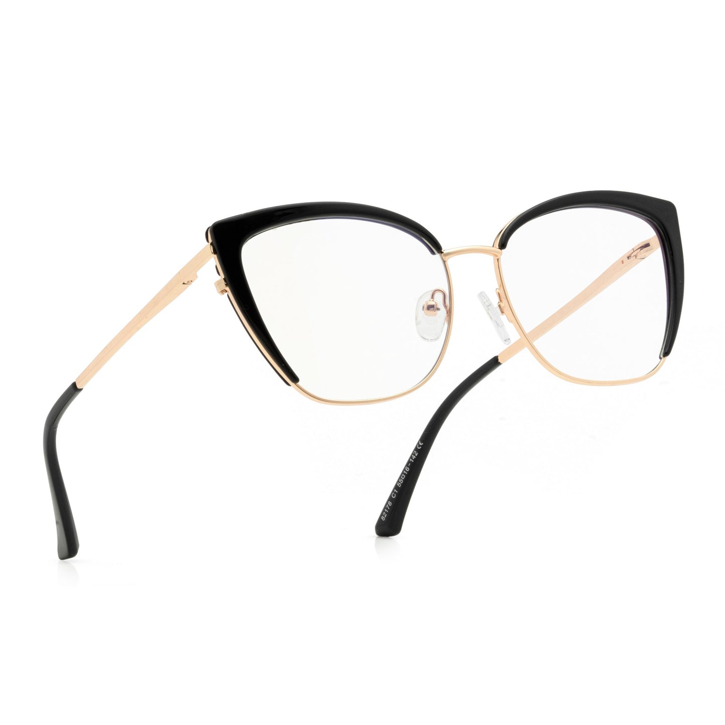 PERKEY Full Rim Cat Eye Blue Light Cut & Antiglare Computer Eyeglasses For Women | Stylish | - OPTL0018-C1
