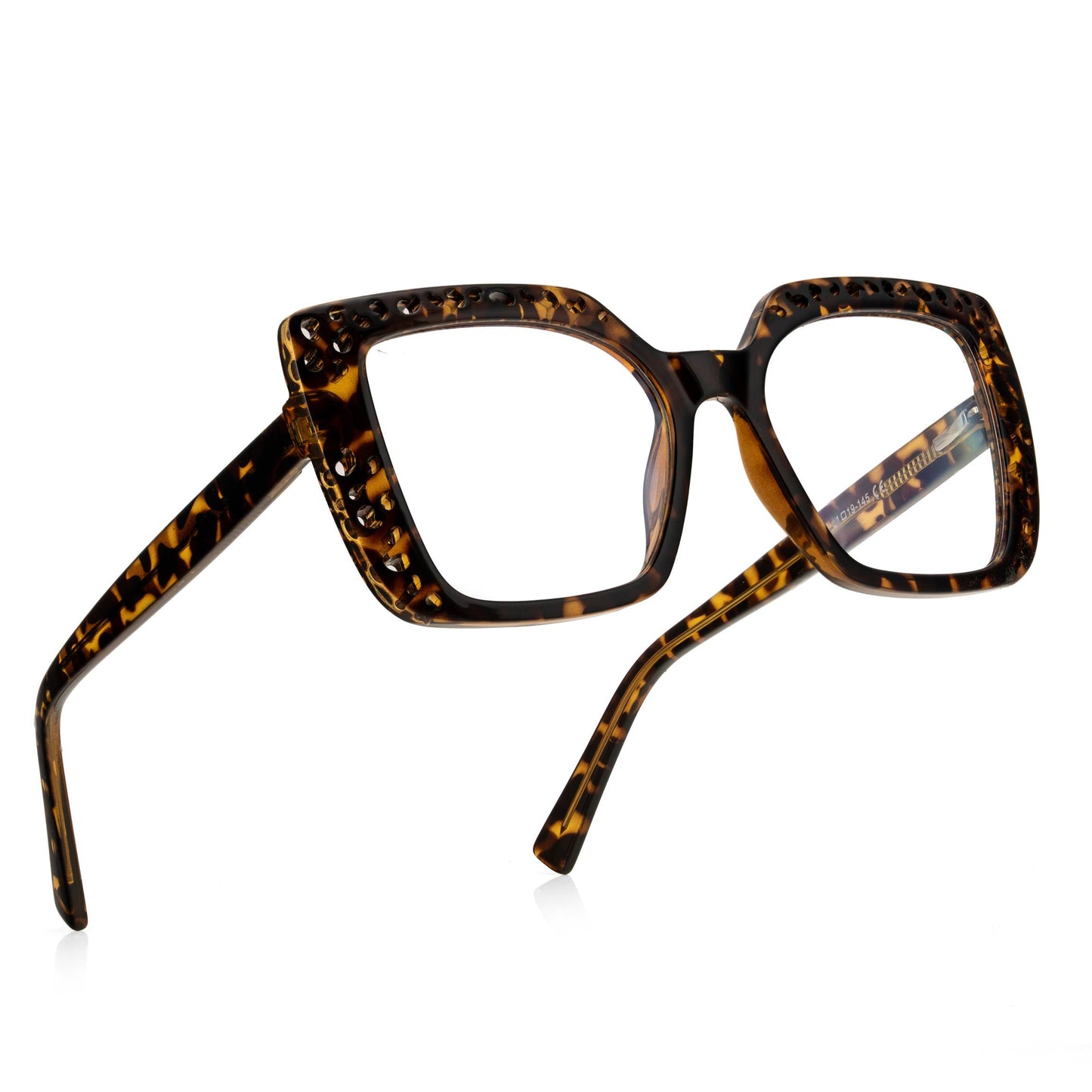 PERKEY Square Full Rim Blue Cut Light Glasses for Women - OPTL0020-C2