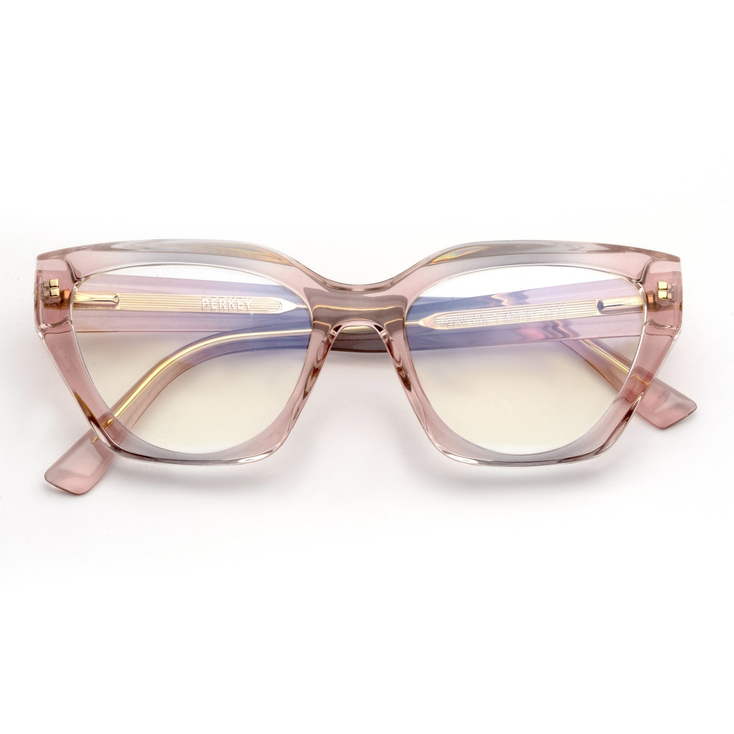 PERKEY Full Rim Cat Eye Blue Light Cut & Antiglare Computer Eyeglasses For Women | Bold Style | - OPTL0017-C3