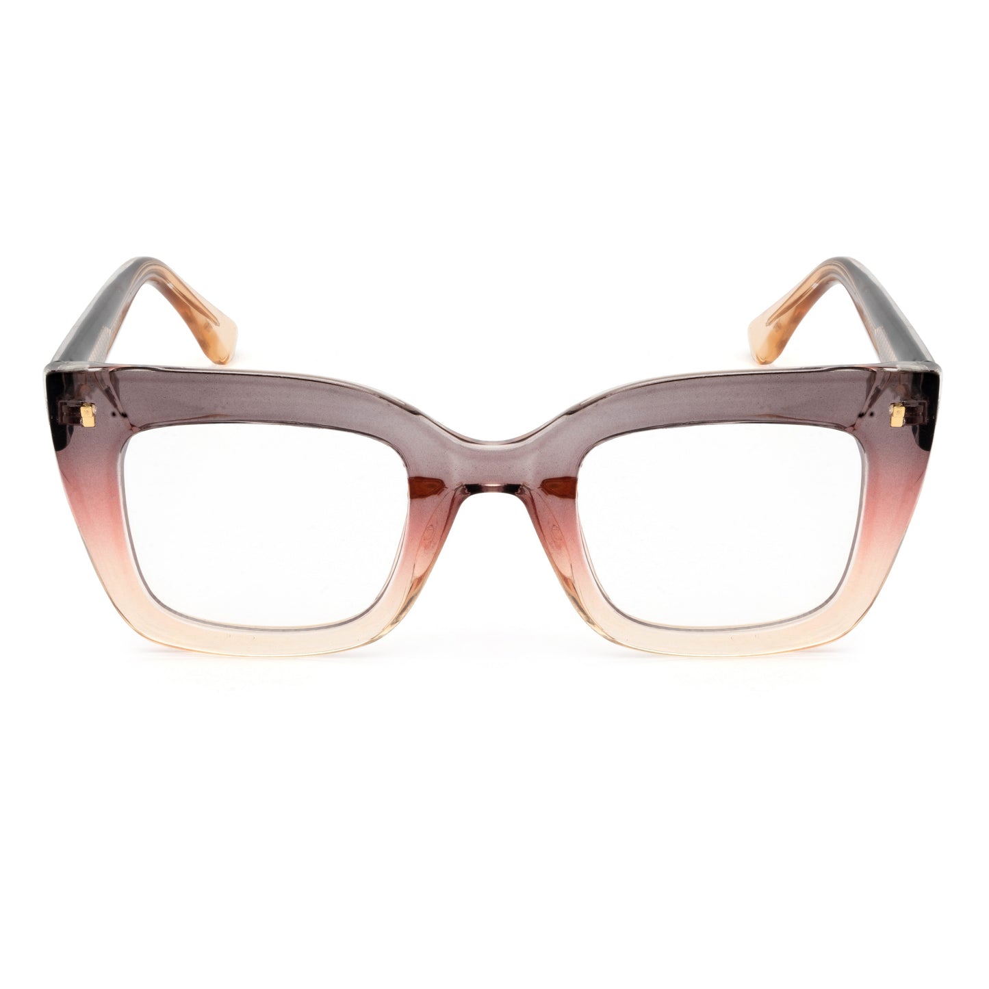 PERKEY Full Rim Retro Square Blue Light Cut & Antiglare Computer Eyeglasses For Women | Bold Style | - OPTL0016-C4