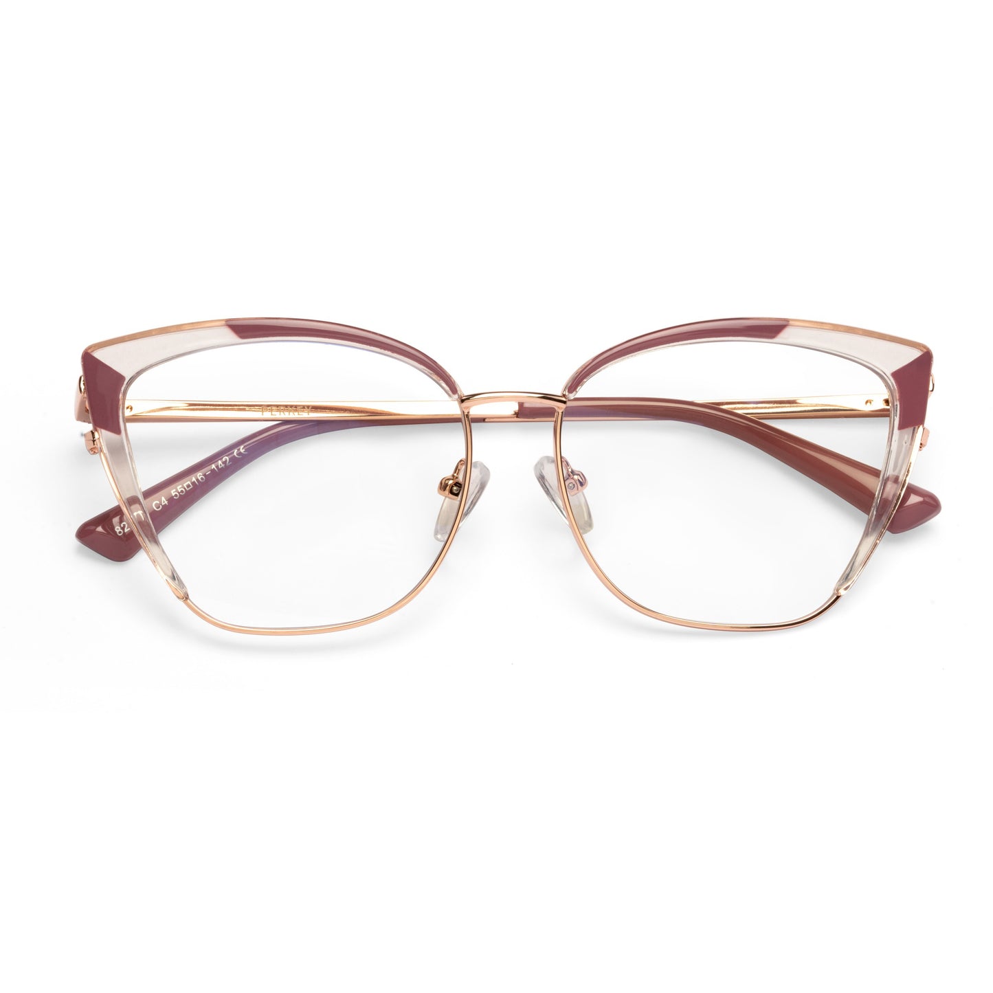 PERKEY Full Rim Cat Eye Blue Light Cut & Antiglare Computer Eyeglasses For Women | Stylish | - OPTL0018-C4