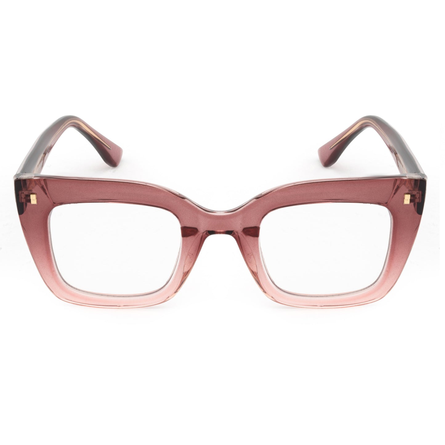 PERKEY Full Rim Retro Square Blue Light Cut & Antiglare Computer Eyeglasses For Women | Bold Style | - OPTL0016-C3