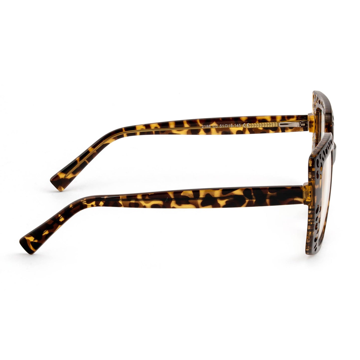 PERKEY Square Full Rim Blue Cut Light Glasses for Women - OPTL0020-C2