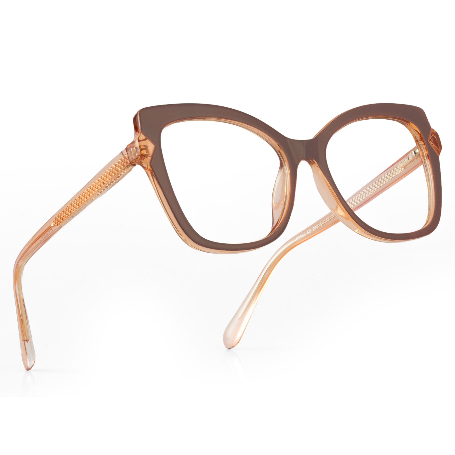 PERKEY Full Rim Cat Eye-Oversized Computer Glasses For Eye Protection Spectacles Frames Women - OPTL005-C1