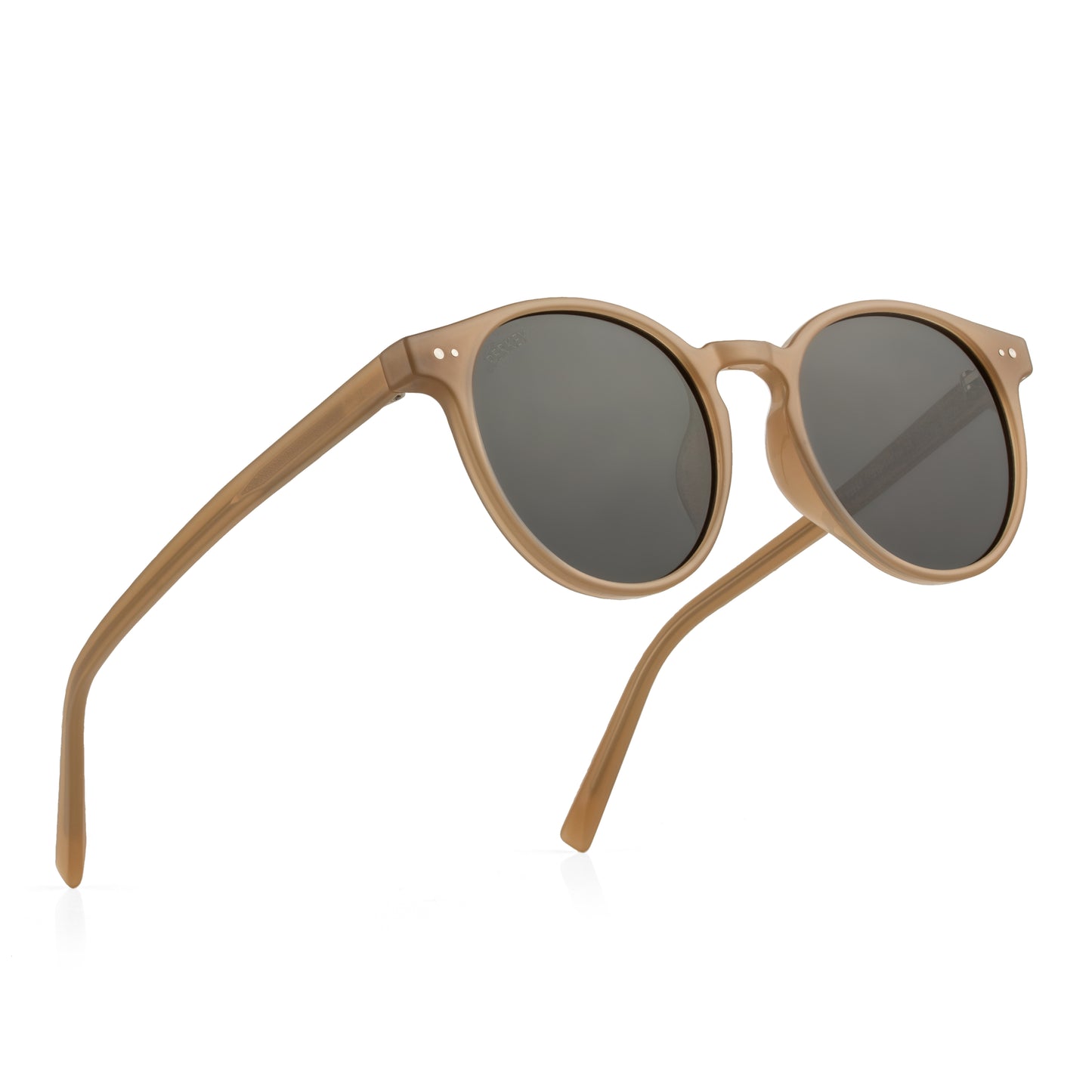 PERKEY Round Black UV Protected Polarized Stylish Sunglasses Men & Women - PRKY0011-C3
