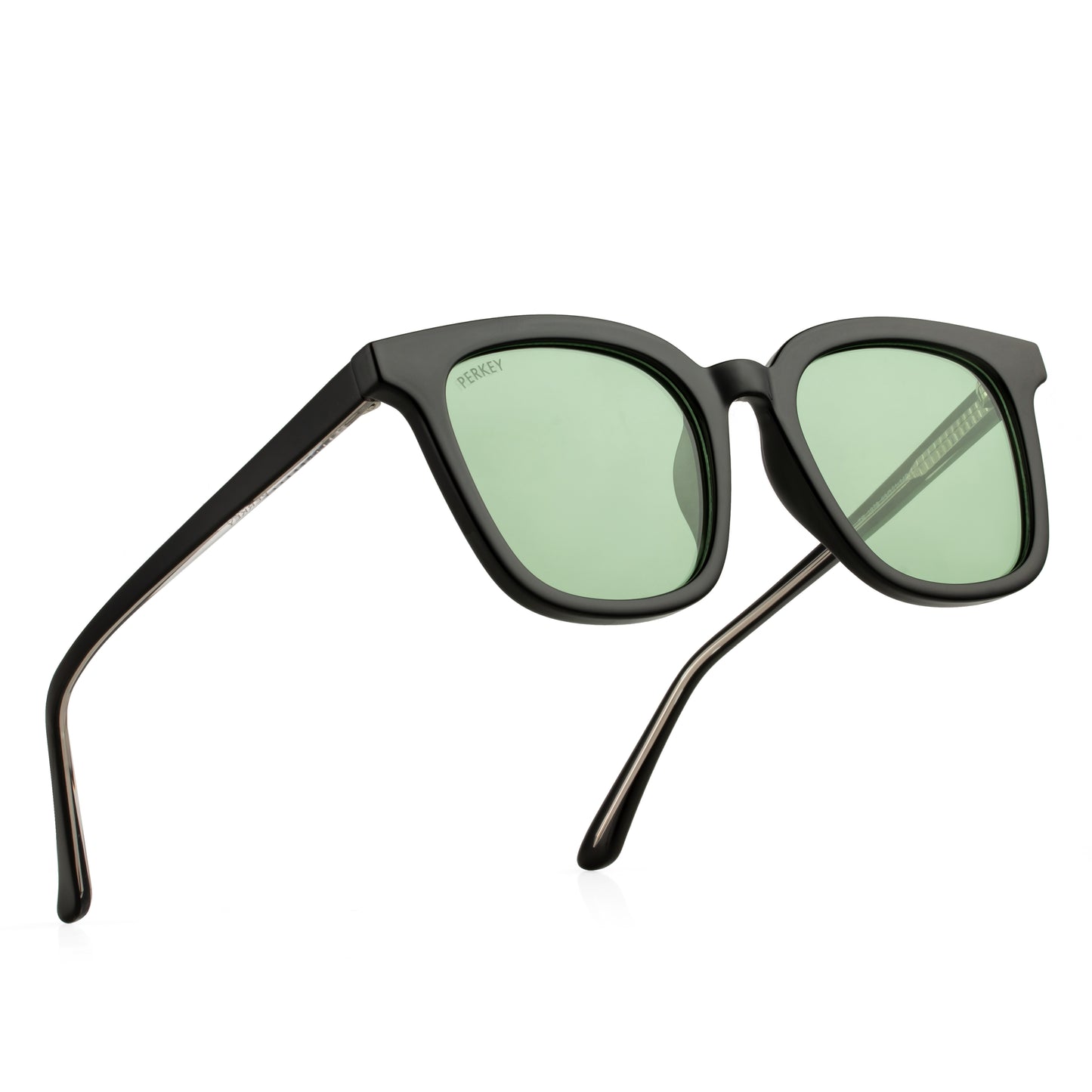PERKEY Square Green UV Protected Polarized Chasma Shades Men Women - PRKY009-C2