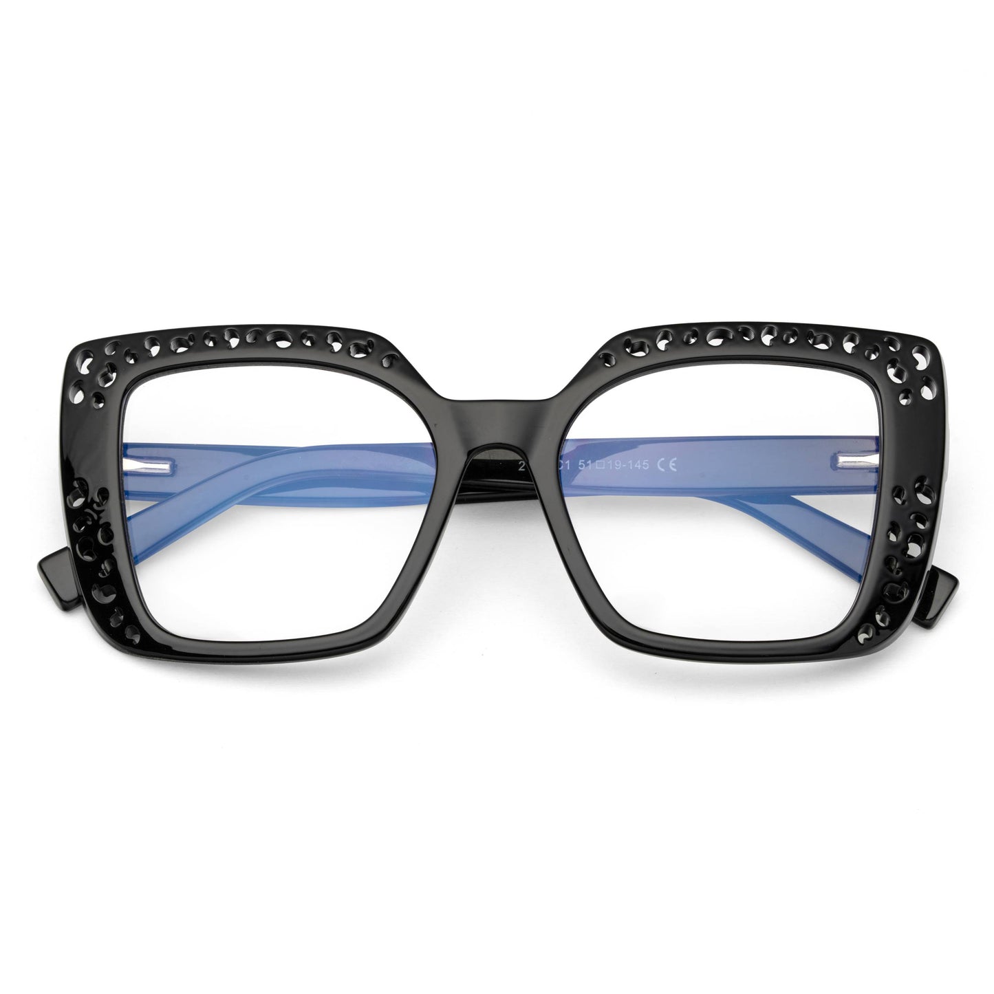 PERKEY Square Full Rim Computer Glasses for Women - OPTL0020-C1
