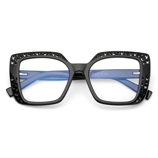 PERKEY Square Full Rim Computer Glasses for Women - OPTL0020-C1