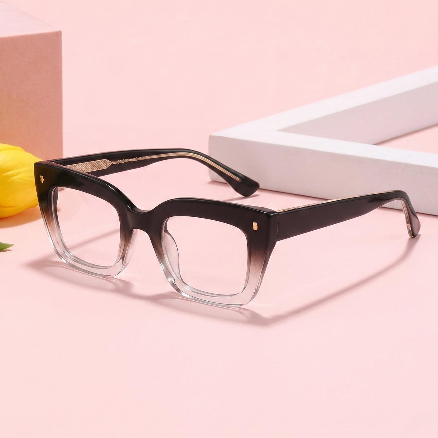 PERKEY Full Rim Retro Square Blue Light Cut & Antiglare Computer Eyeglasses For Women | Bold Style | - OPTL0016-C2