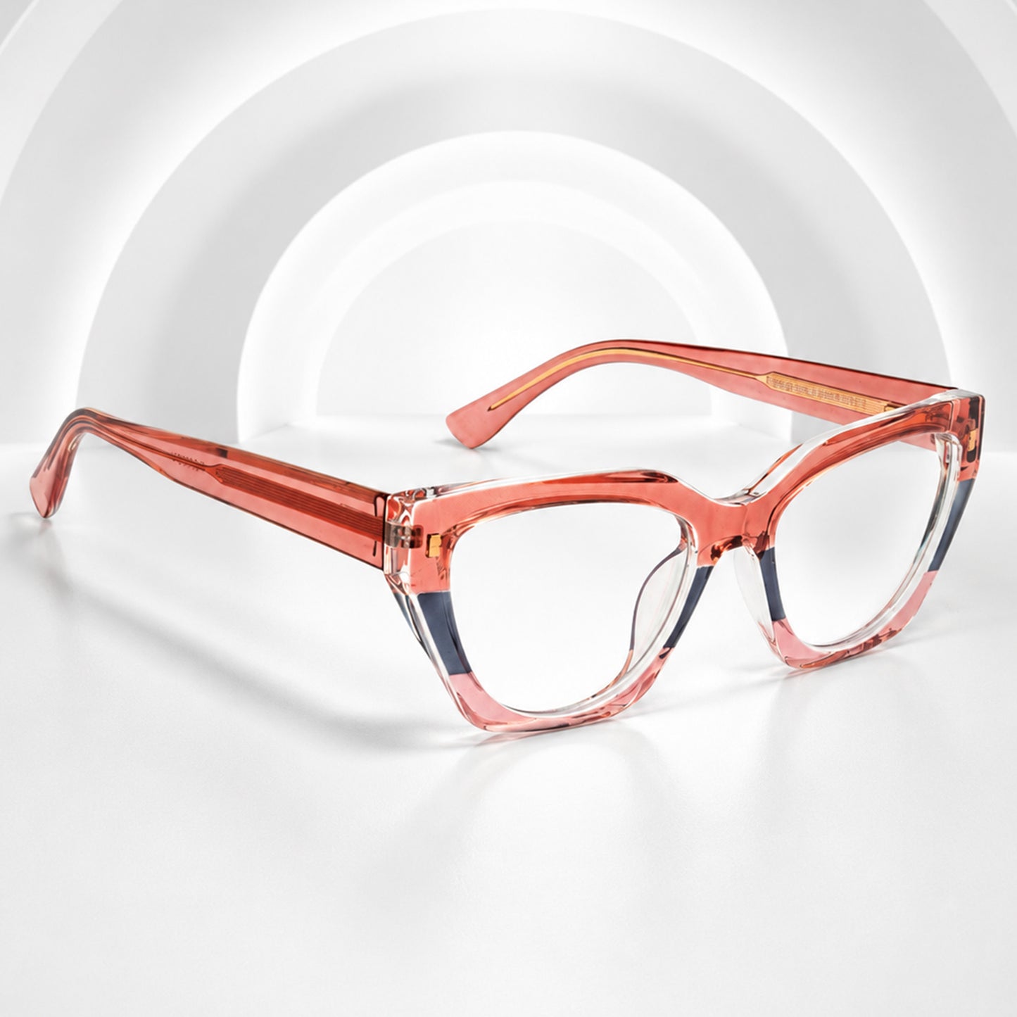 PERKEY Full Rim Cat Eye Blue Light Cut & Antiglare Computer Eyeglasses For Women | Bold Style | - OPTL0017-C2