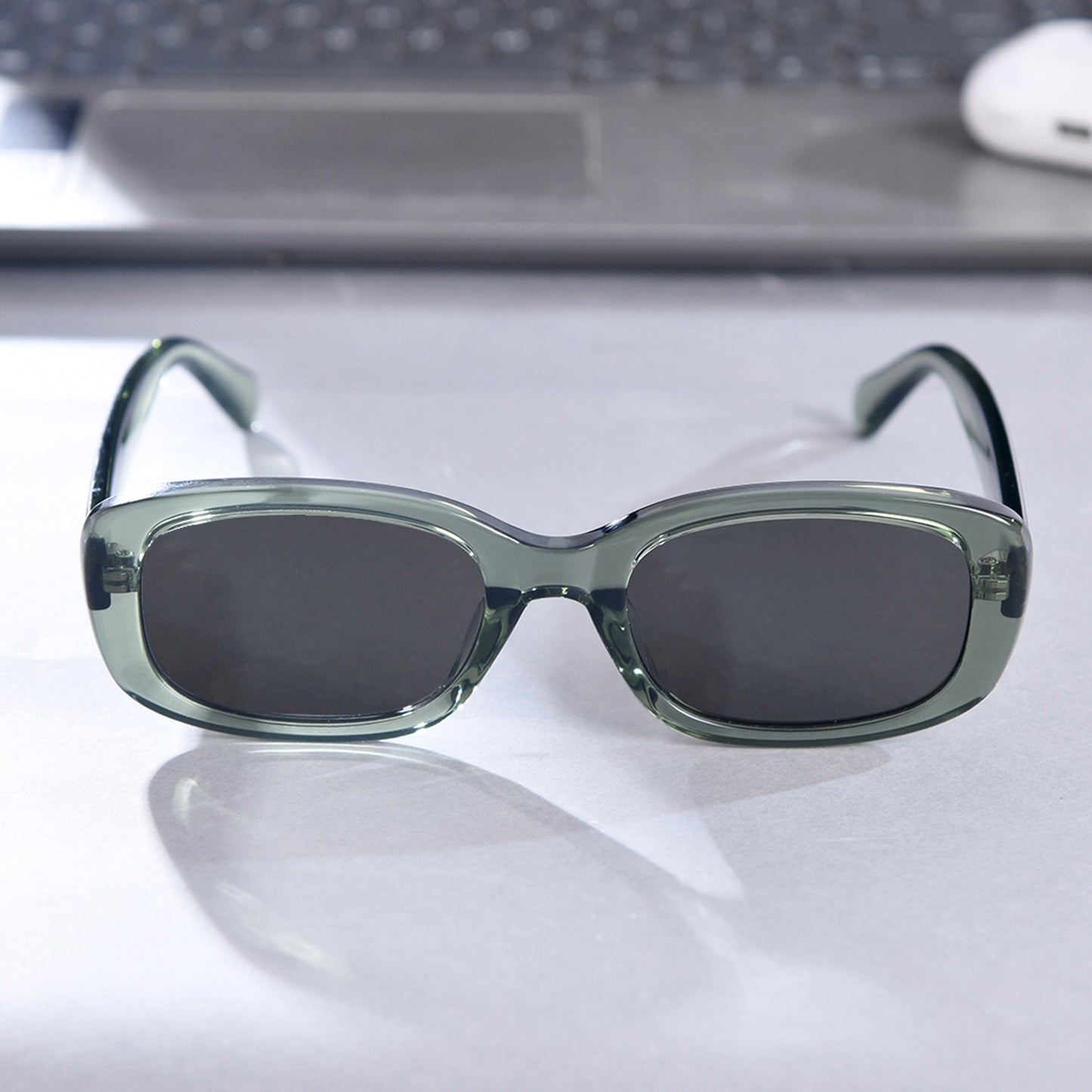 PERKEY 100% UV Protected Rectangle Shades For Men and Women - PRKY0019-C2
