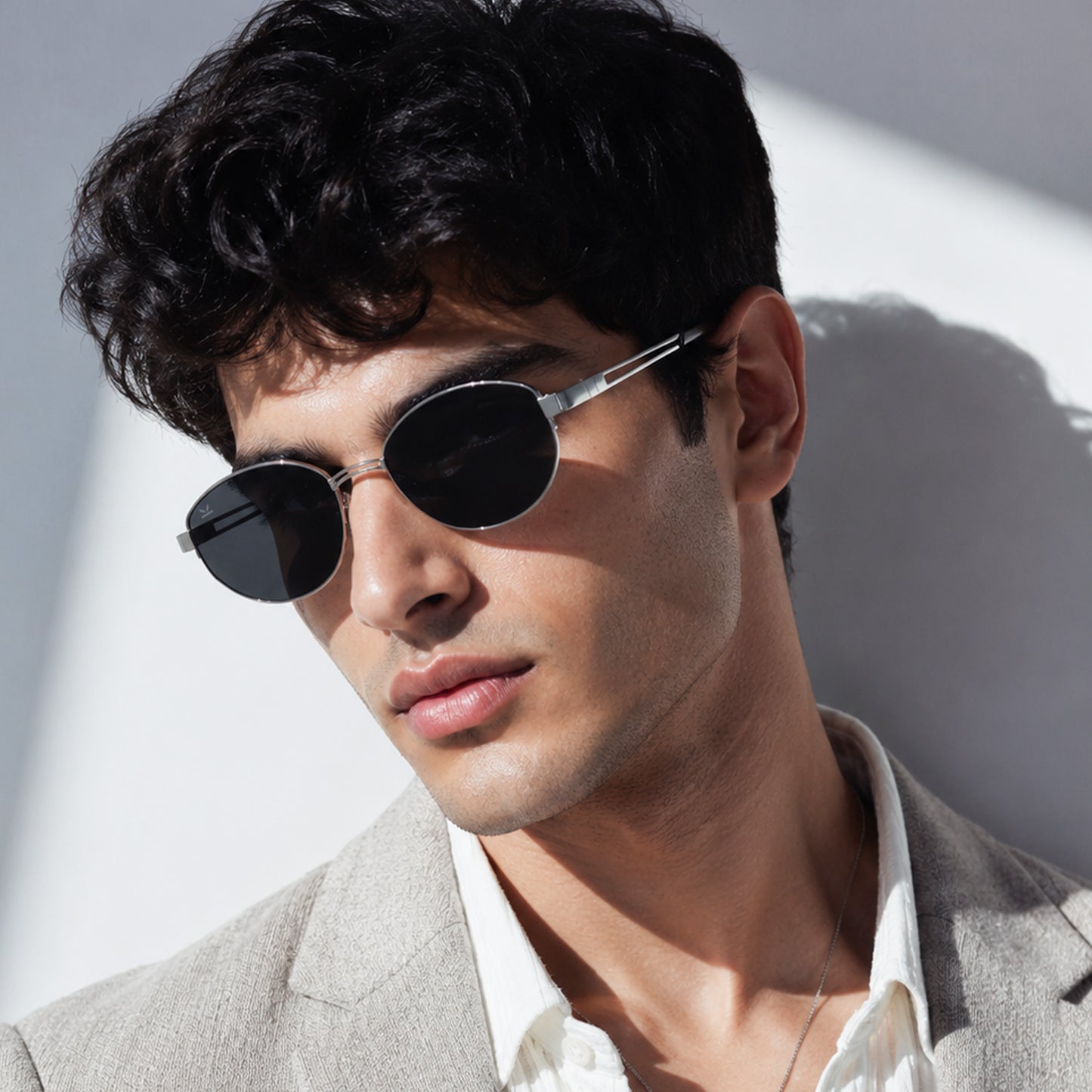 Perkey Oval UV Protection Sunglasses For Men & Women Stylish – PRKY0022-C1