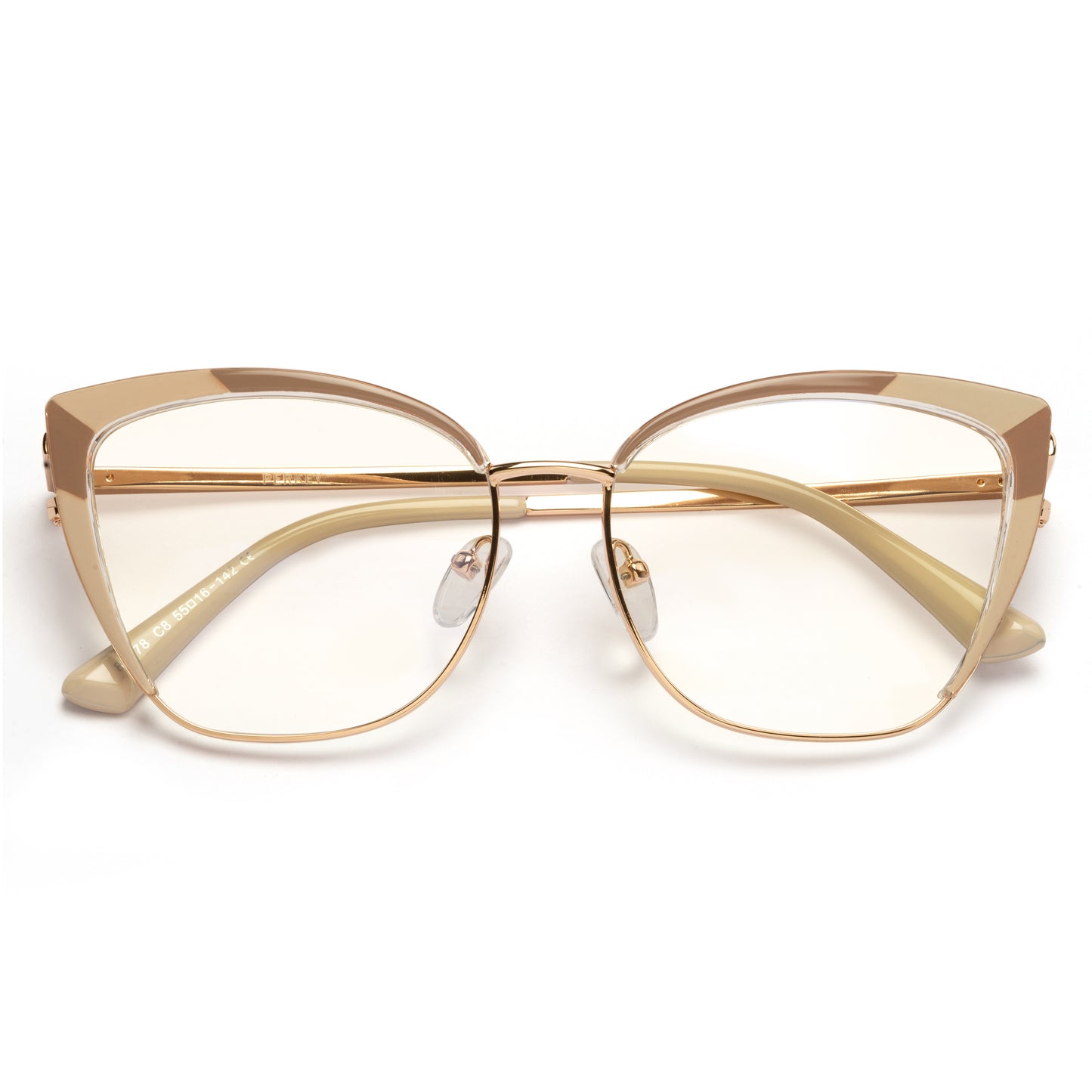 PERKEY Full Rim Cat Eye Blue Light Cut & Antiglare Computer Eyeglasses For Women | Stylish | - OPTL0018-C3