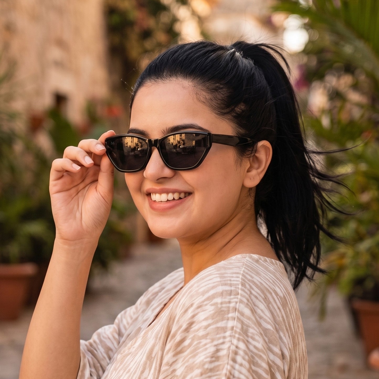 PERKEY 100% UV Protected Stylish Sunglasses For Women - PRKY0018-C1