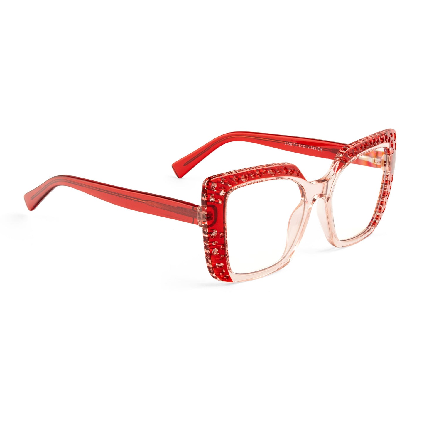 PERKEY Square Full Rim Computer Glasses for Women - OPTL0020-C3