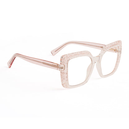 PERKEY Square Full Rim Anti Glare Specs for Women - OPTL0020-C4