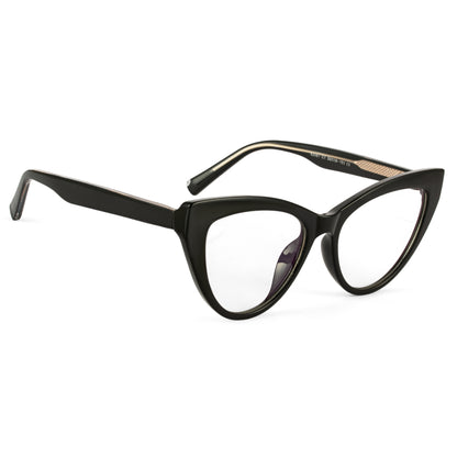 PERKEY Full Rim Cat Eye-Oversized Computer Glasses For Eye Protection Spectacles Frames Women - OPTL0010-C1