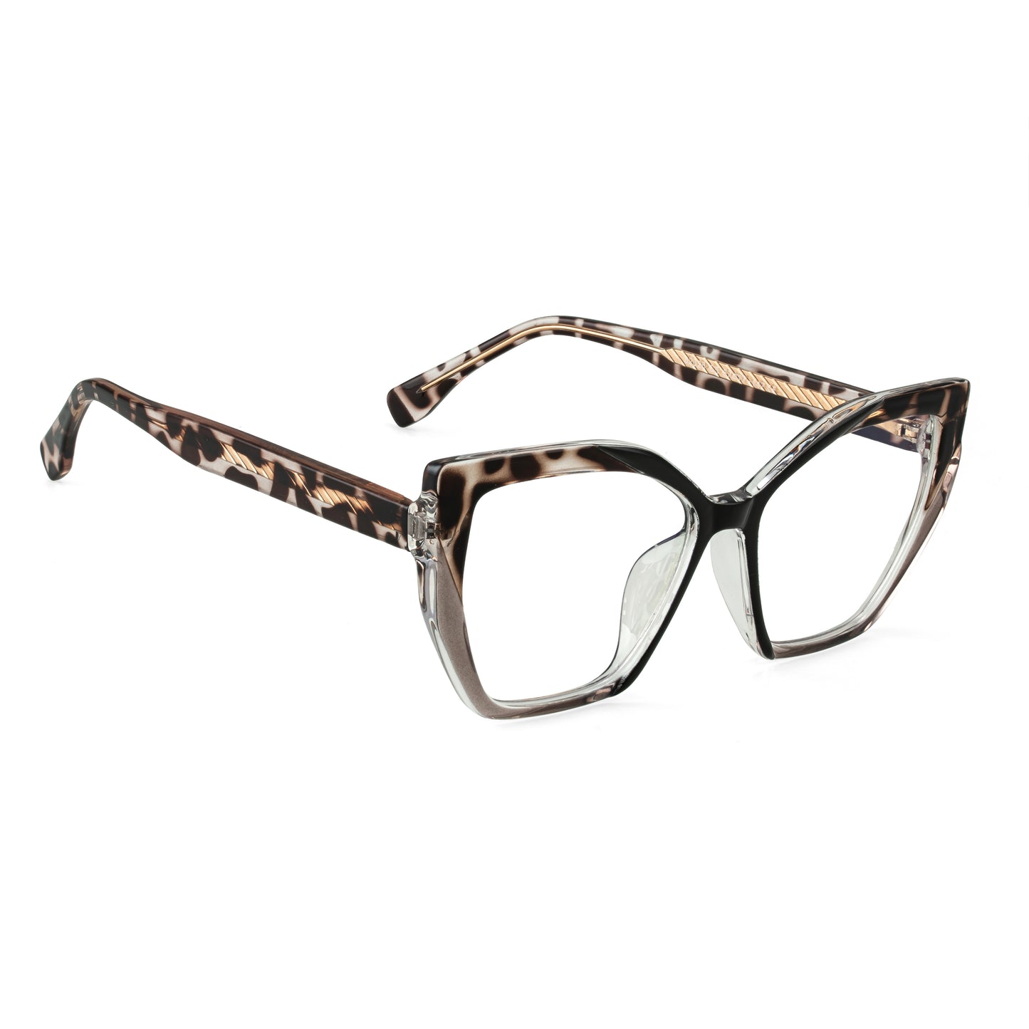 PERKEY Full Rim Square-Cat Eye Transparent Computer Blue Cut Spectacles Frames Women - OPTL0011-C2