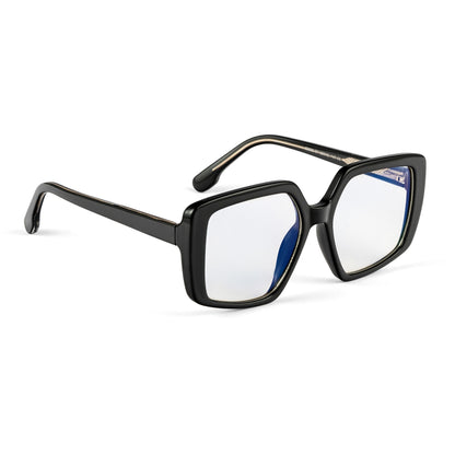 PERKEY Full Rim Square-Oversized Computer Glasses For Eye Protection Spectacles Frames Men Women - OPTL007-C1