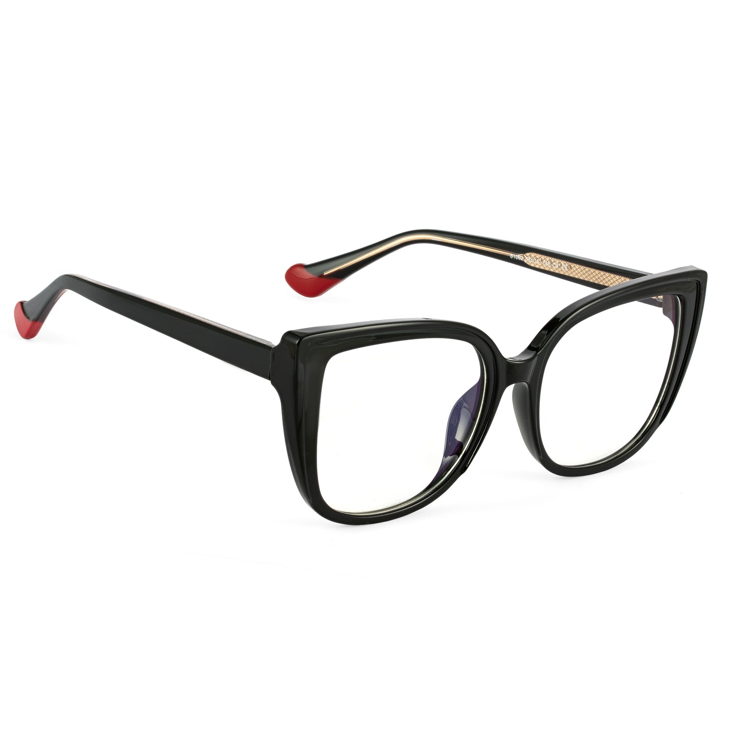 PERKEY Full Rim Square-Oversized Computer Glasses For Eye Protection Spectacles Frames Women - OPTL008-C1