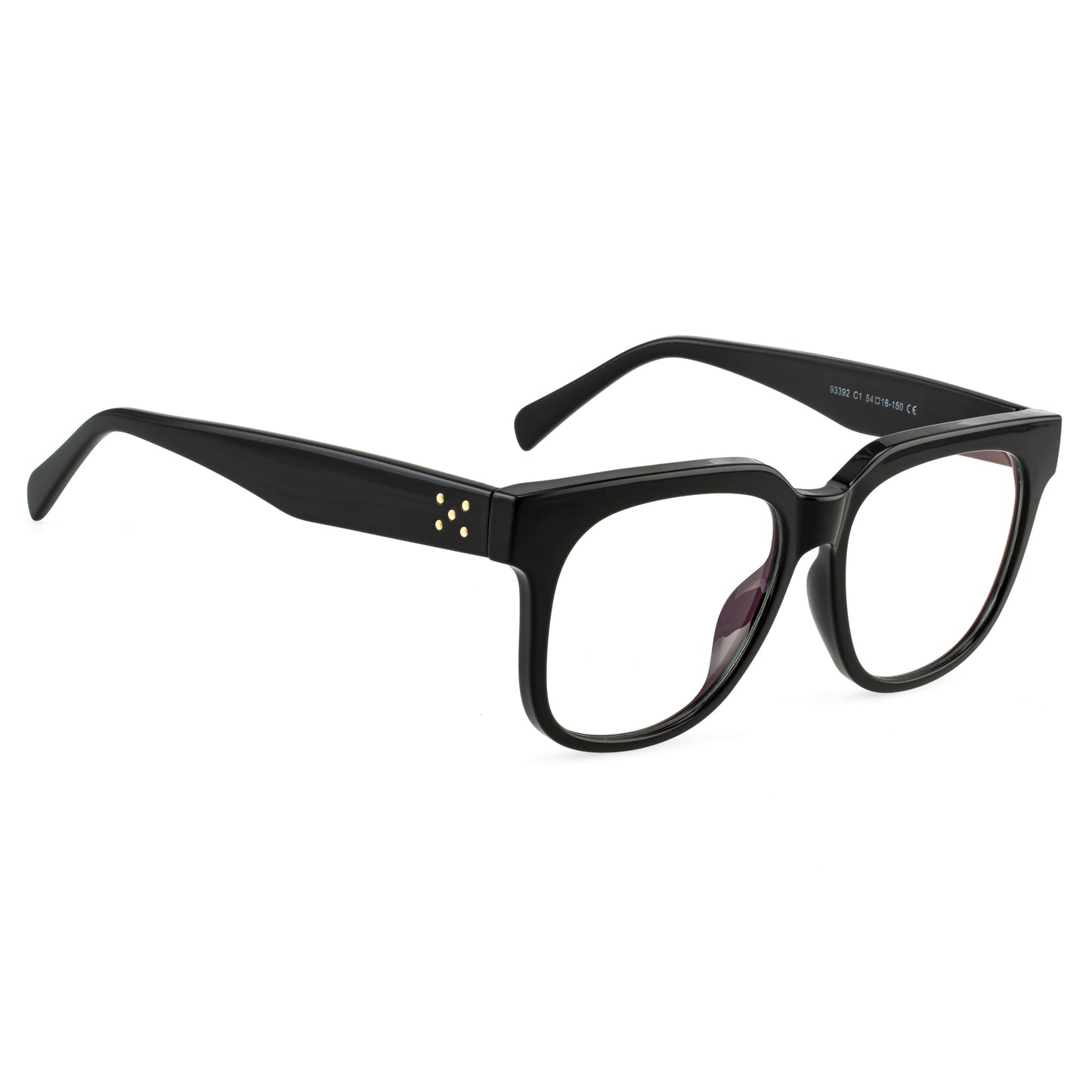 PERKEY Full Rim Square-Oversized Computer Glasses For Eye Protection Spectacles Frames Men Women - OPTL003-C1