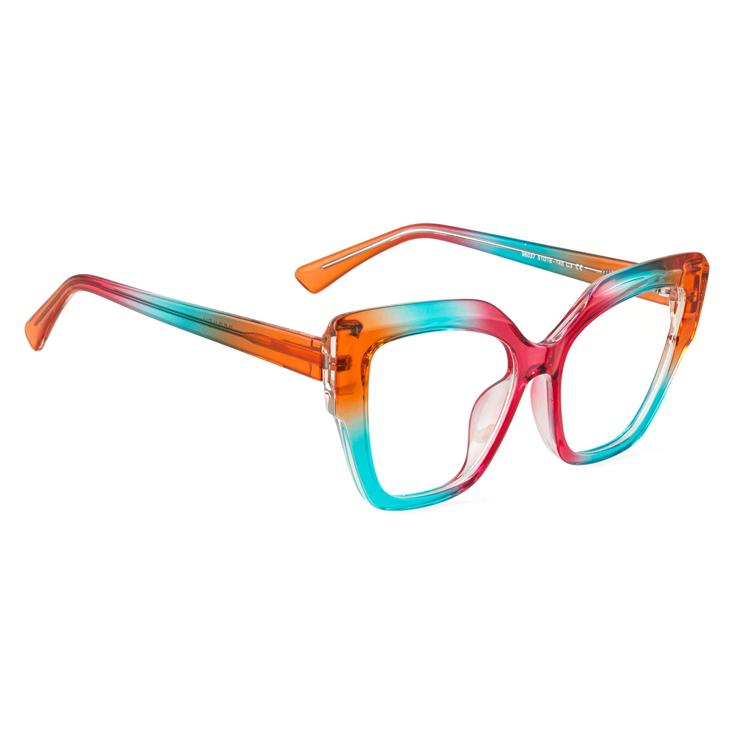 PERKEY Full Rim Cat Eye-Oversized Blue Light Blocking glasses Spectacles Frames Women - OPTL001-C3