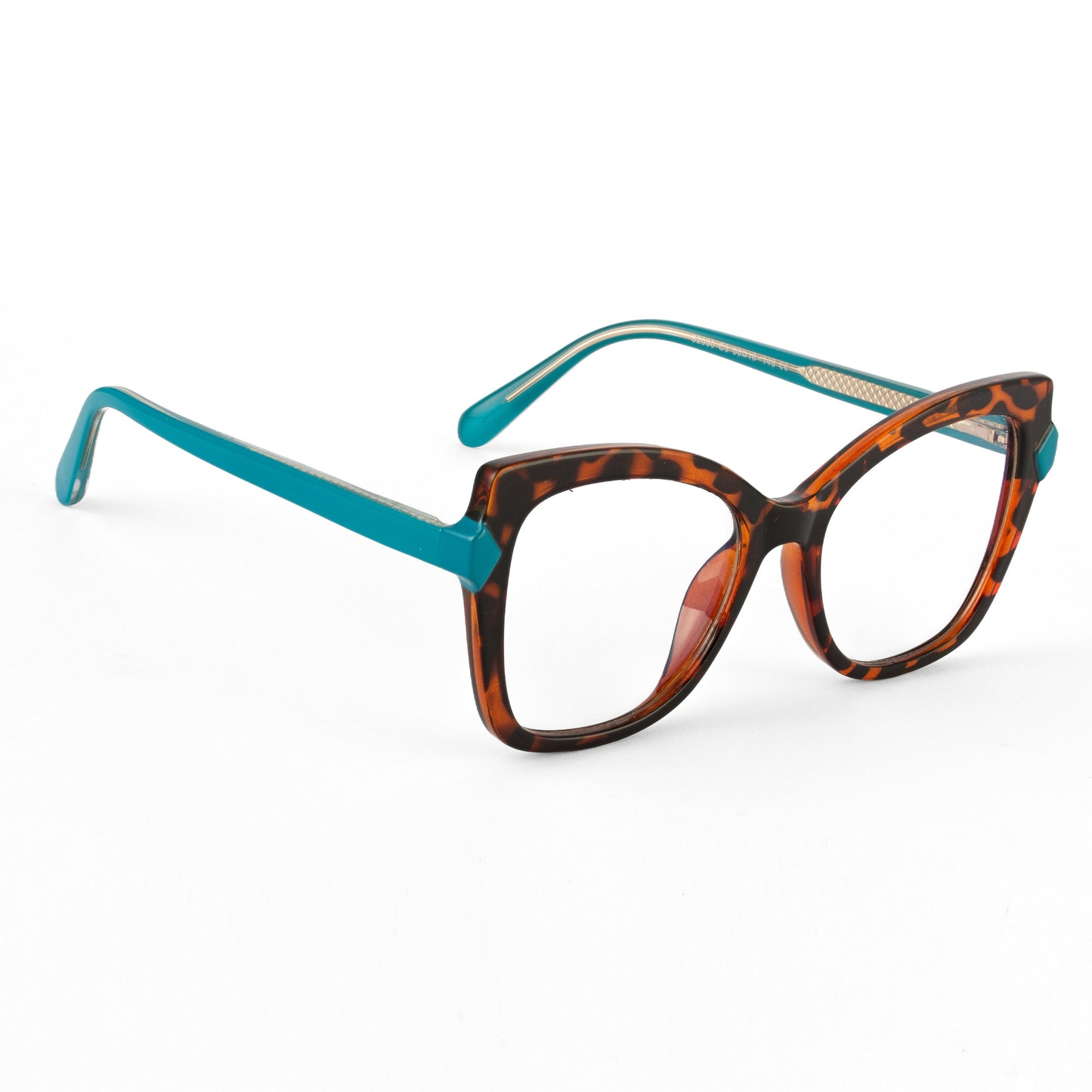 PERKEY Full Rim Cat Eye-Oversized Transparent Computer Blue Cut Spectacles Frames Women - OPTL005-C2