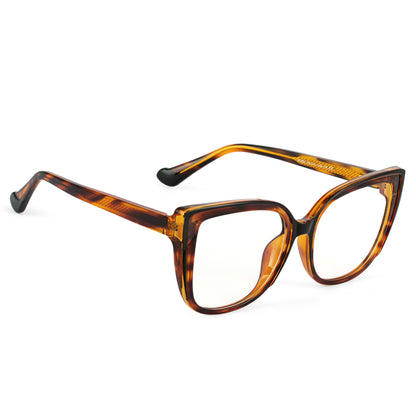 PERKEY Full Rim Square-Oversized Blue Light Blocking glasses Spectacles Frames Women - OPTL008-C3