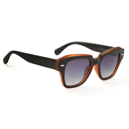 PERKEY Square Black UV Protected Polarized Chasma Shades Men Women - PRKY004-C4