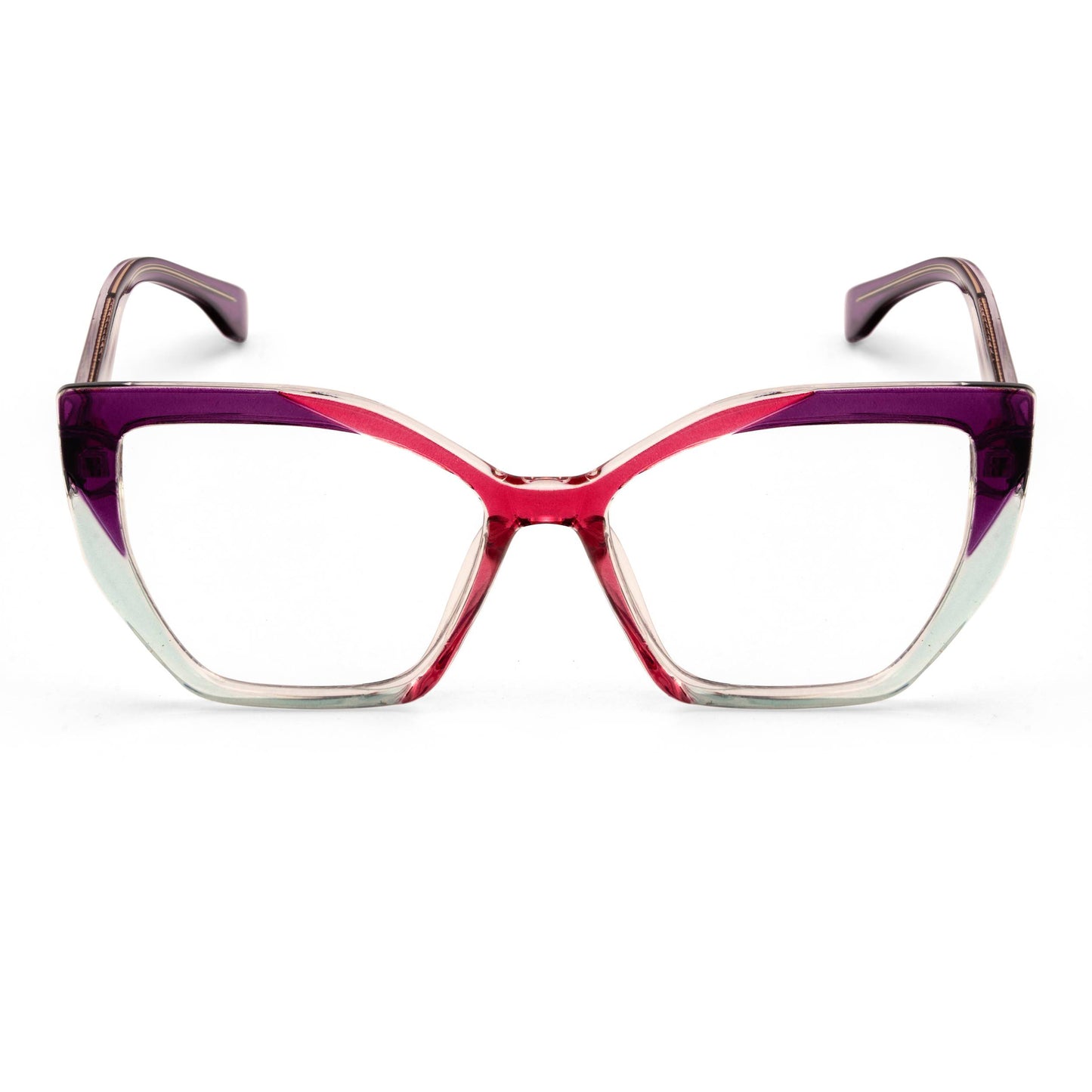 PERKEY Full Rim Square-Cat Eye Blue Light Blocking glasses Spectacles Frames Women - OPTL0011-C3