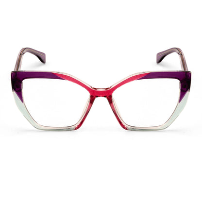 PERKEY Full Rim Square-Cat Eye Blue Light Blocking glasses Spectacles Frames Women - OPTL0011-C3