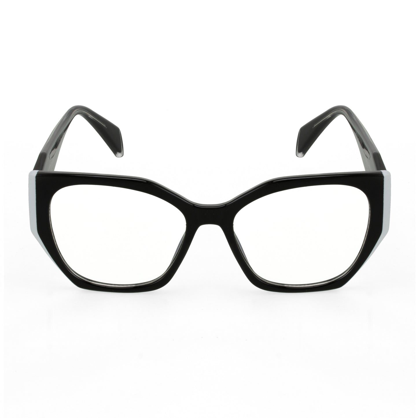 PERKEY Full Rim Cat Eye-Oversized Transparent Computer Blue Cut Spectacles Frames Men Women - OPTL0012-C2